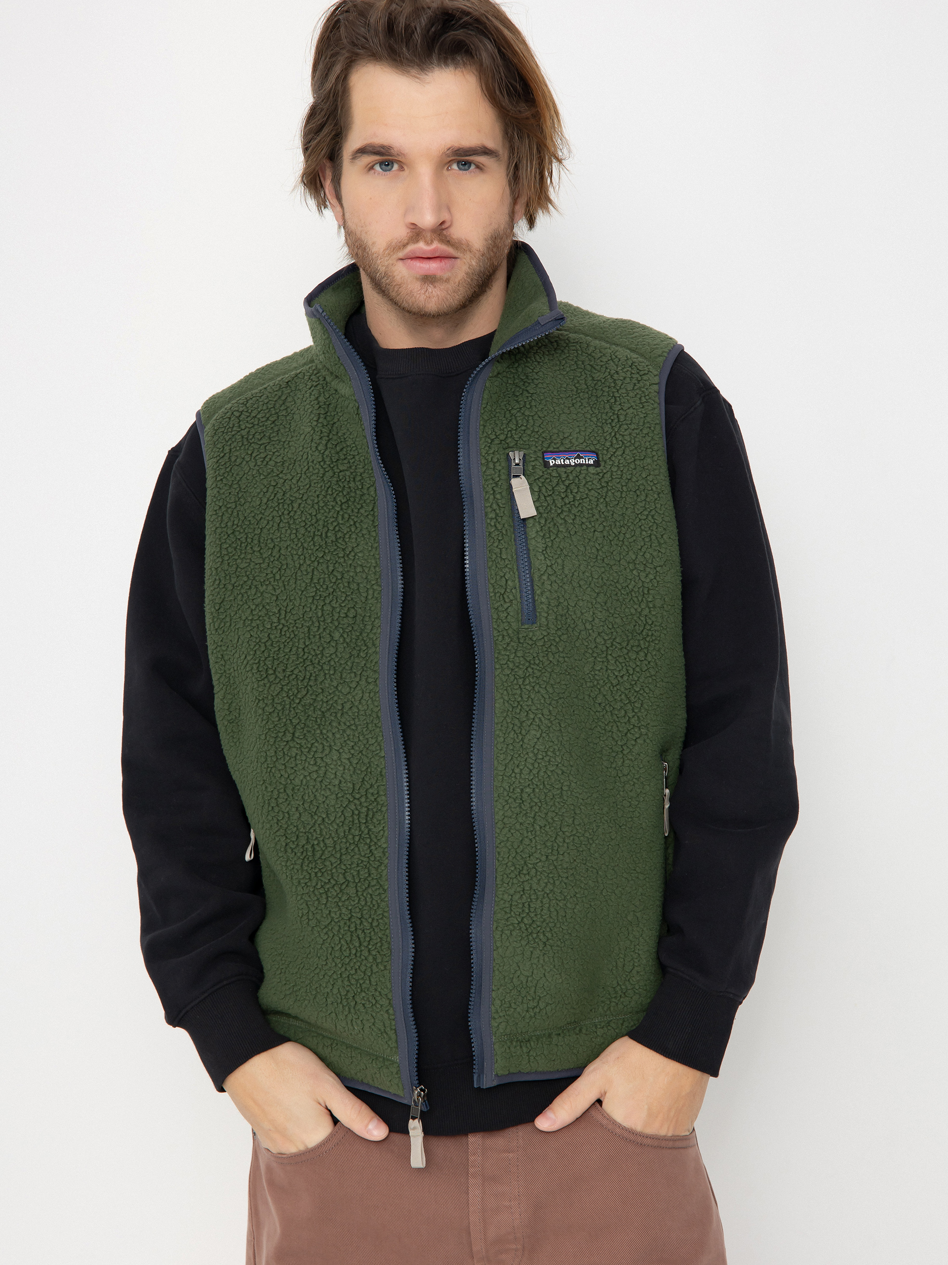 Green Patagonia Sherpa factory Vest