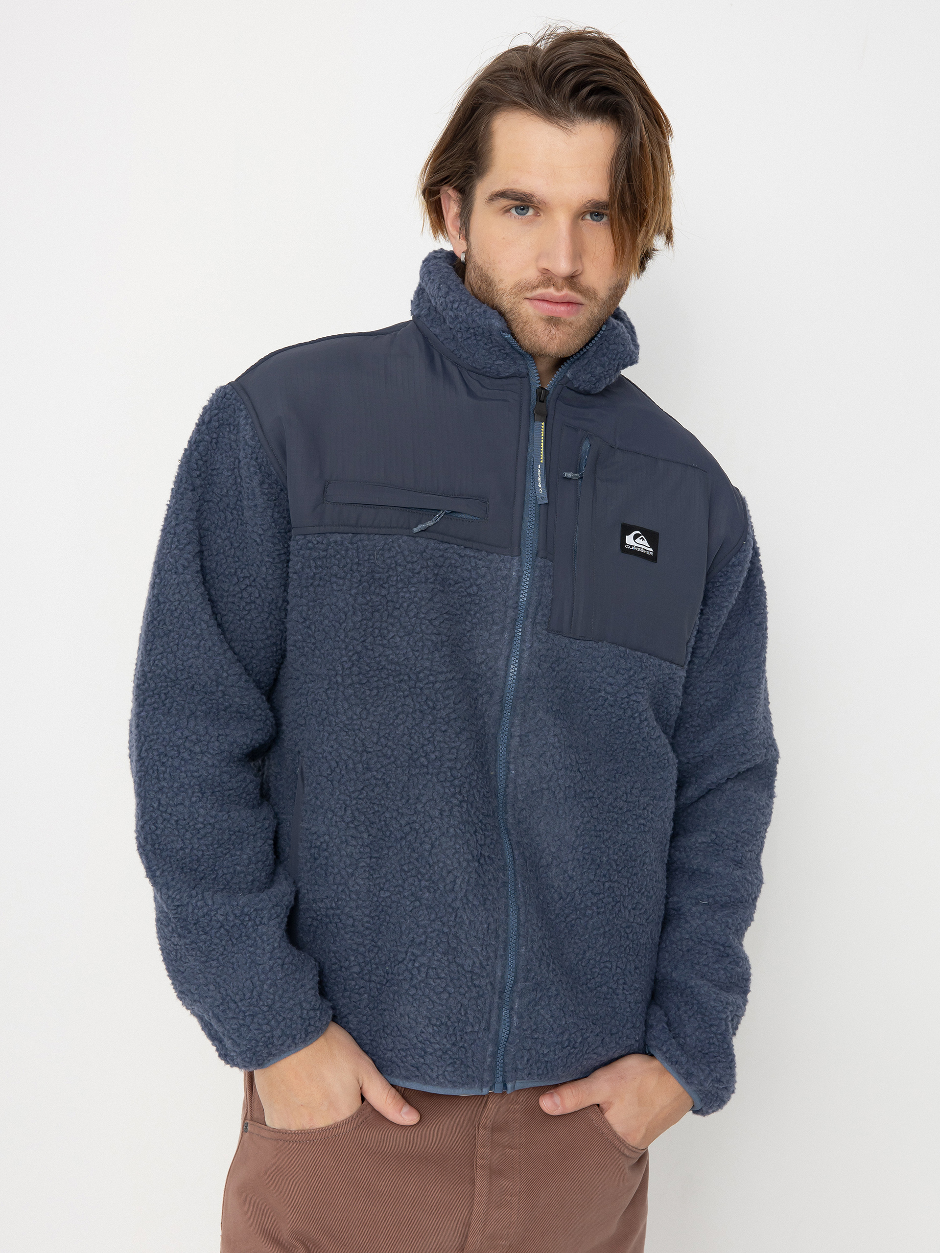 Mens Quiksilver Shallow Water FZ Fleece  (vintage indigo)