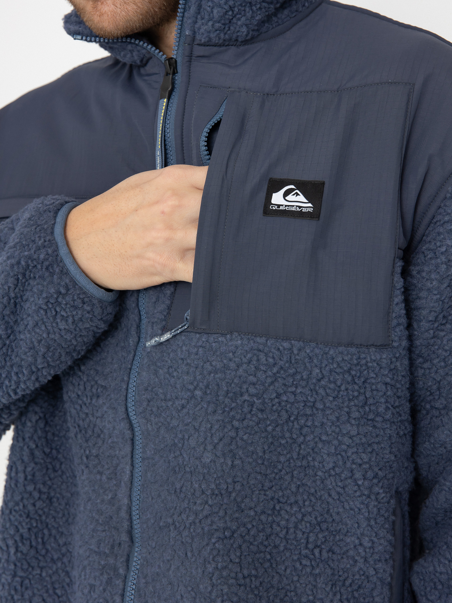 Mens Quiksilver Shallow Water FZ Fleece  (vintage indigo)