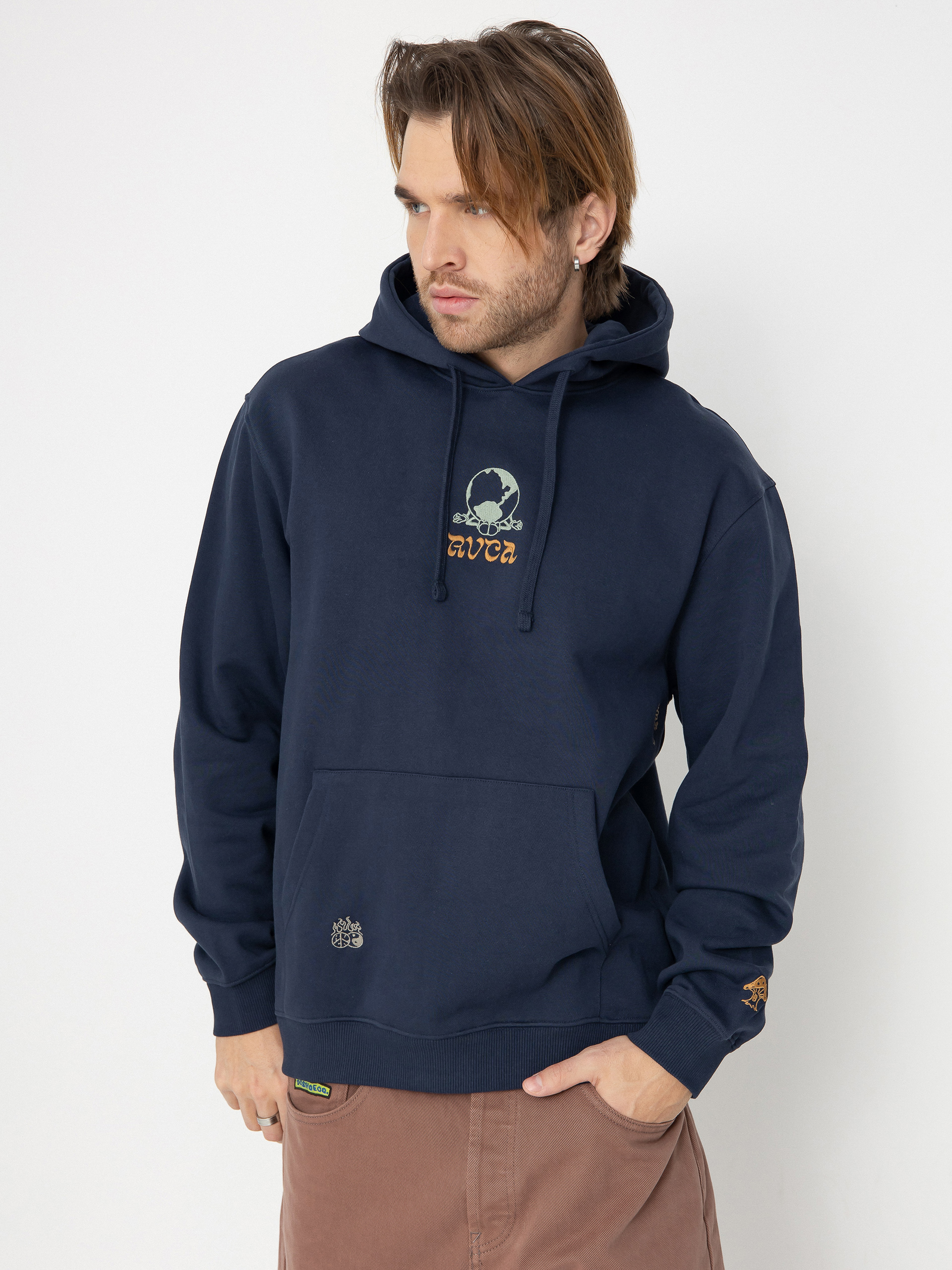 Rvca blue hoodie sale