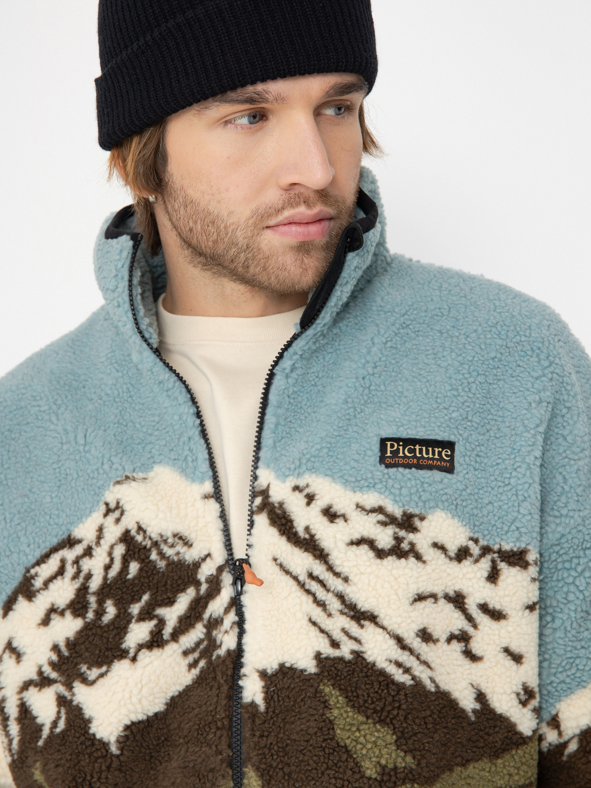 Herren Picture Fleece Jacke Hafdals (mountain)