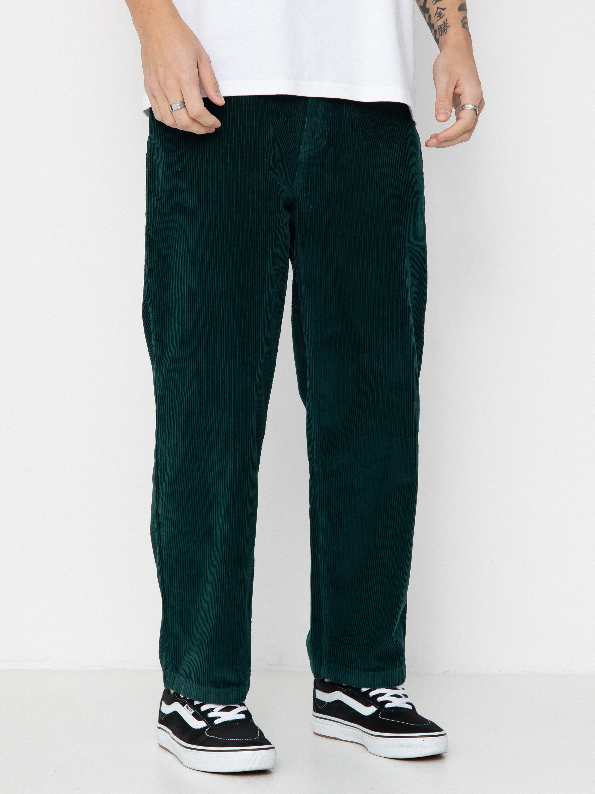 Polar Skate Pants 93! Cord - green (dark emerald)