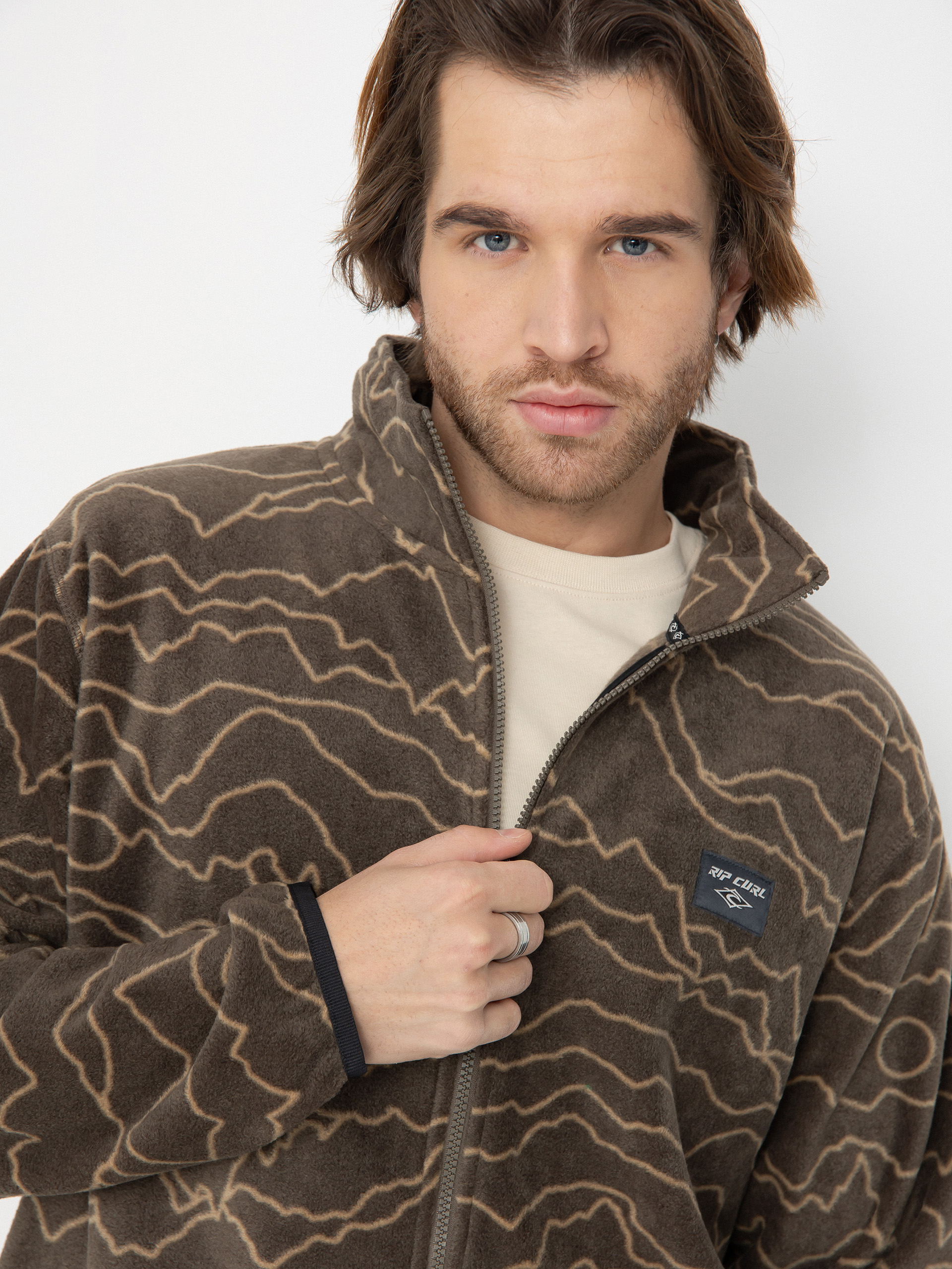 Herren Rip Curl Fleece Jacke Fun Times (rock)