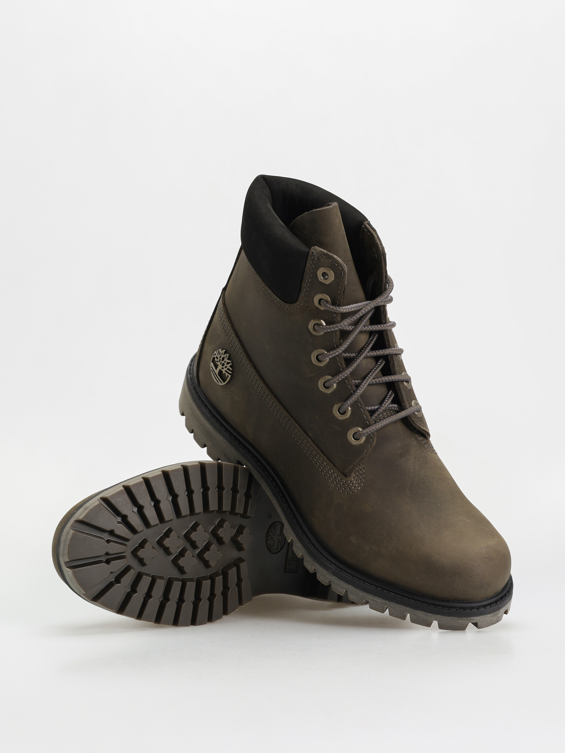 Timberland Premium 6 In Lace winter shoes (medium grey full grain)