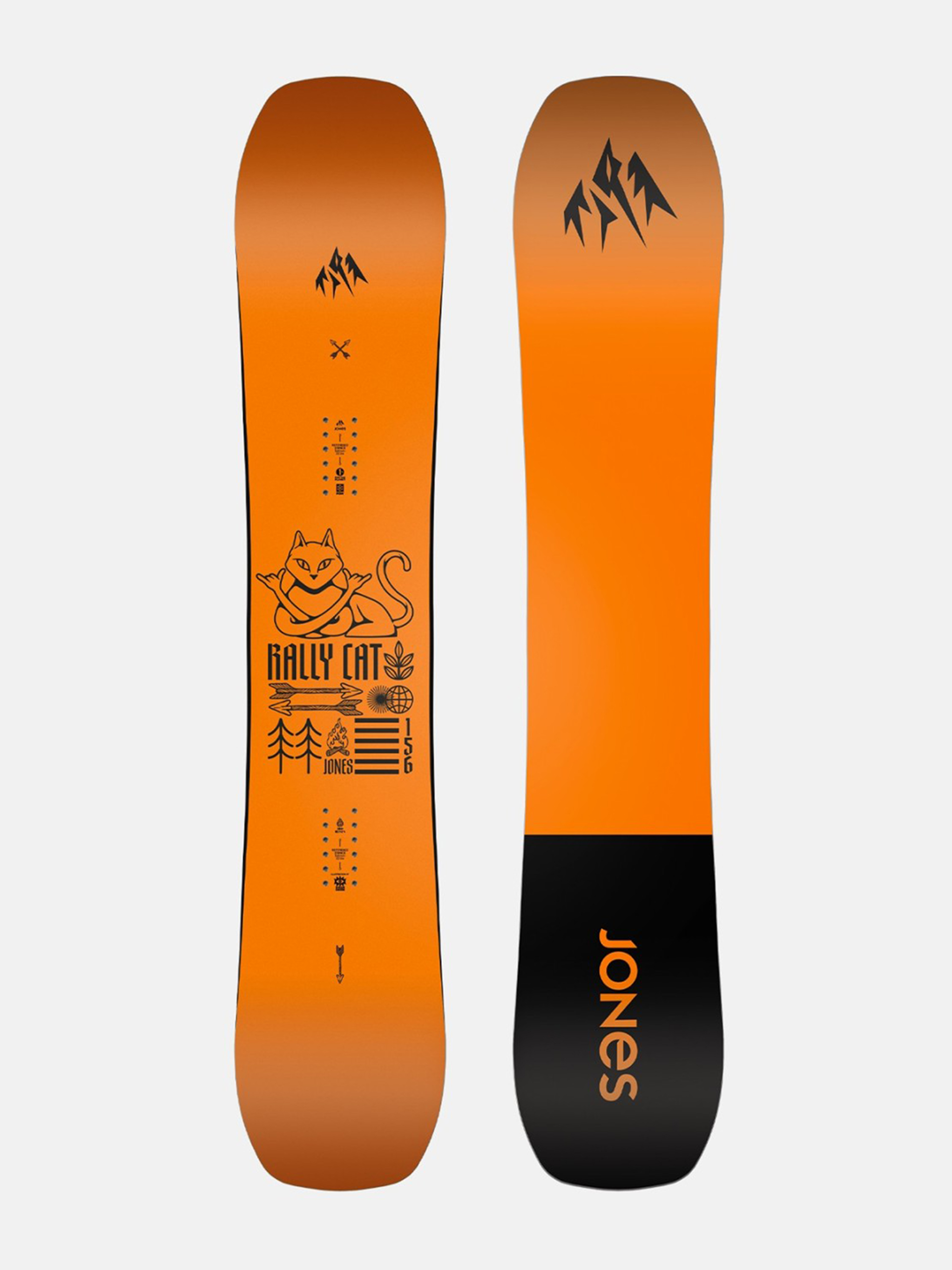 Jones Snowboards Snowboard Rally Cat (orange/black)