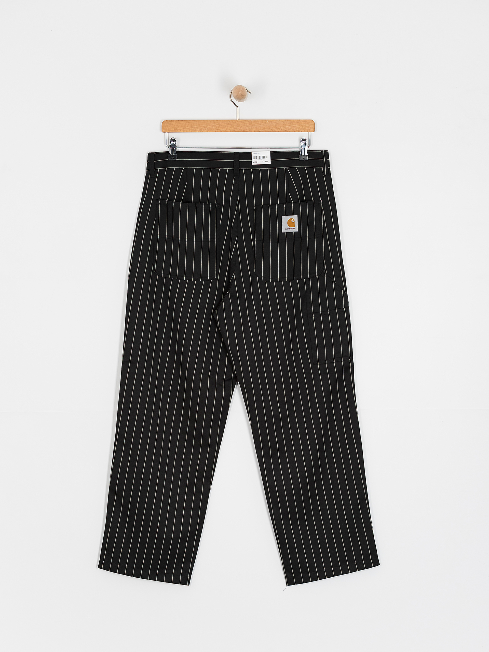 Carhartt WIP Seaton ストライプパンツ Carhartt WIP Seaton Pants - black (seaton stripe black)
