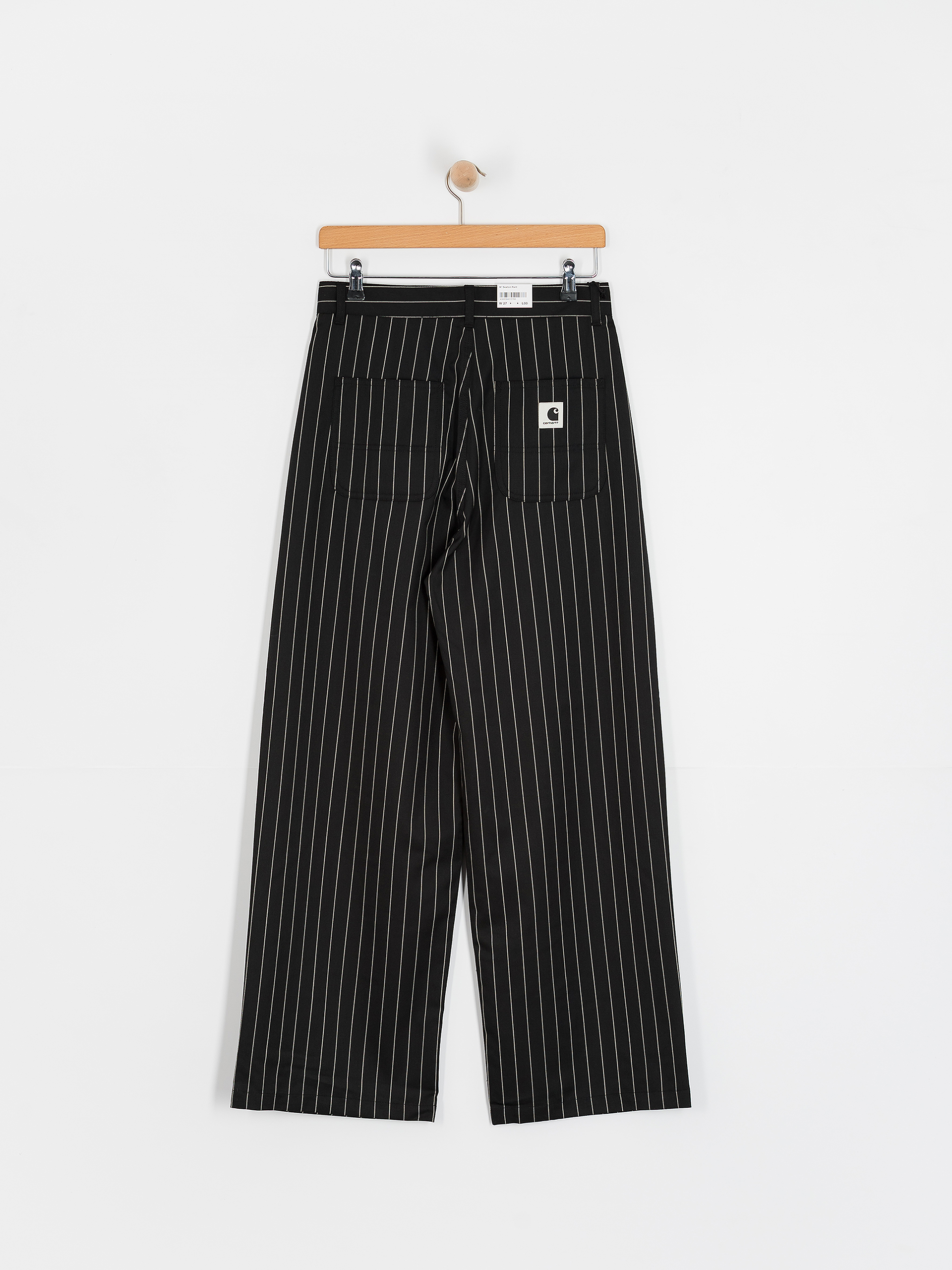 Carhartt WIP Seaton ストライプパンツ Carhartt WIP Seaton Wmn Pants - black (seaton stripe black)