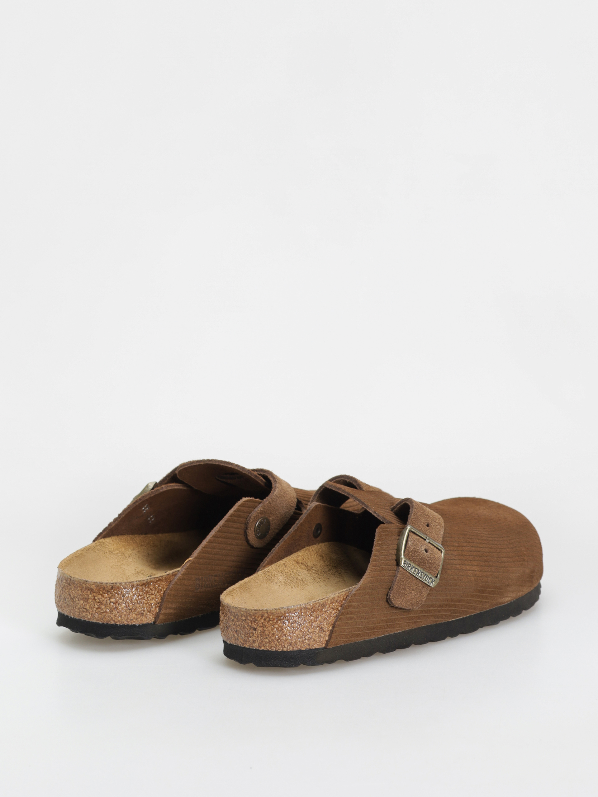 Birkenstock Boston Suede Embossed Narrow Wmn Flip-flops (corduroy dark tea)