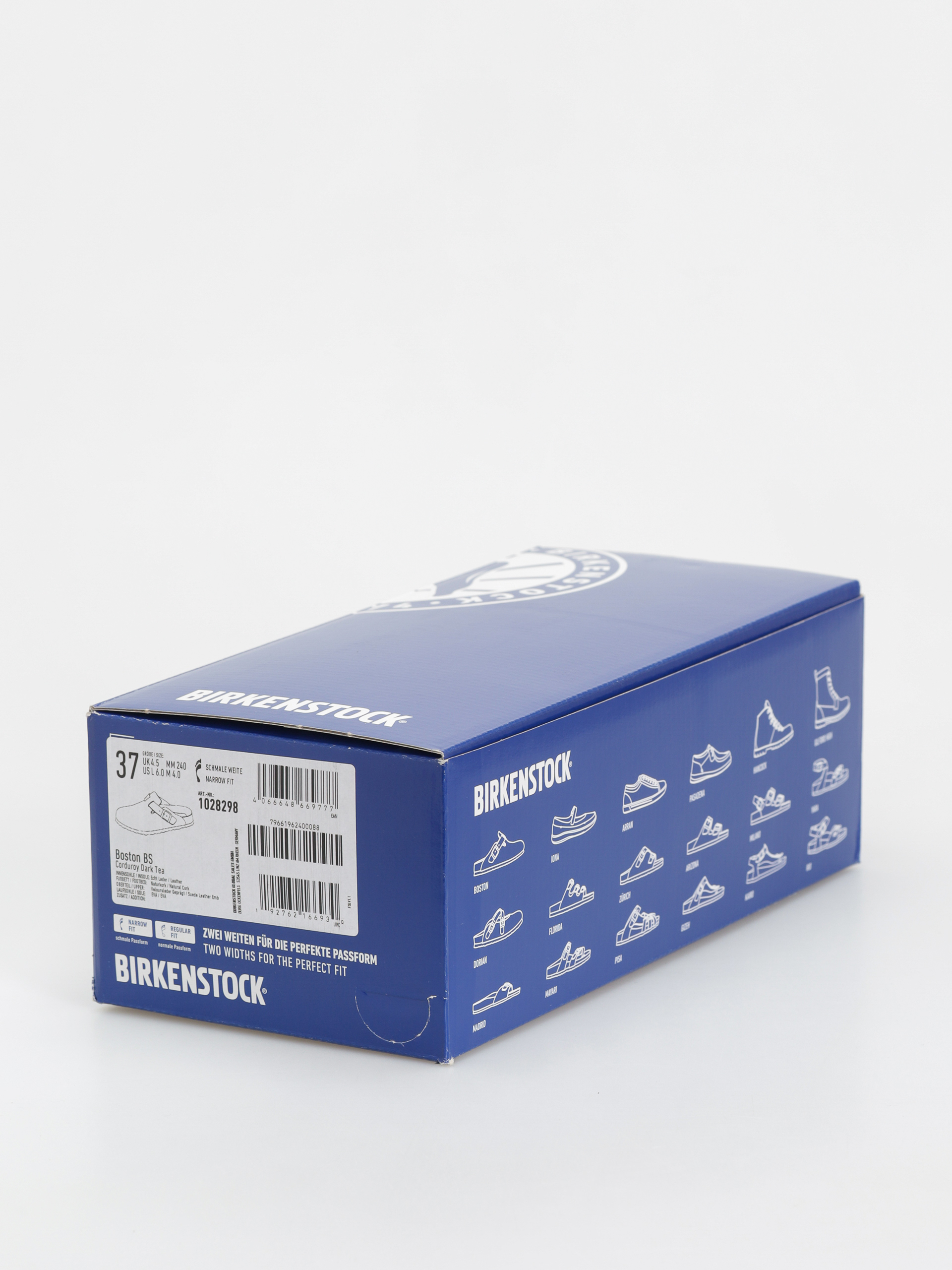 Birkenstock Boston Suede Embossed Narrow Wmn Flip-flops (corduroy dark tea)