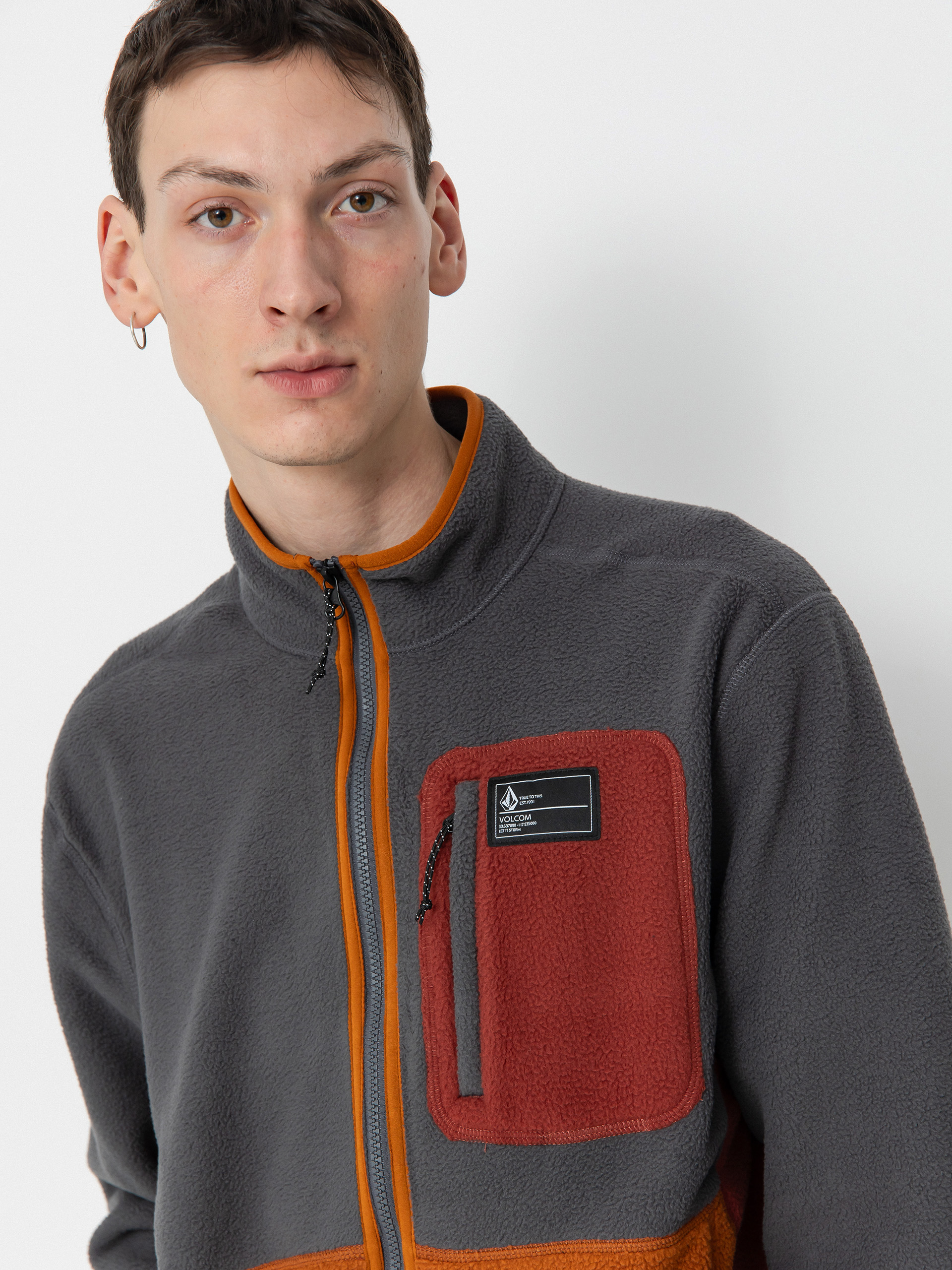 Volcom Active sweatshirt Fleecer Full Zip - grey, multicolor