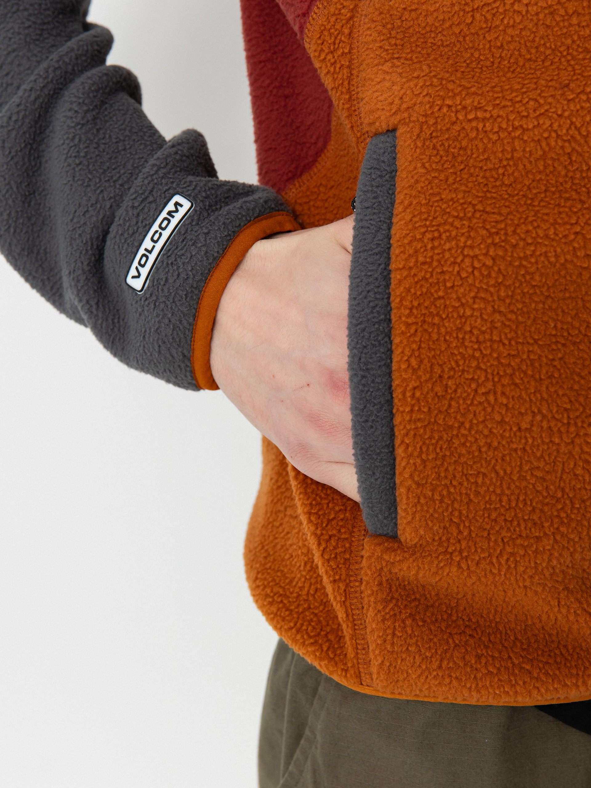 Mens Volcom Active sweatshirt Fleecer Full Zip (charcoal)