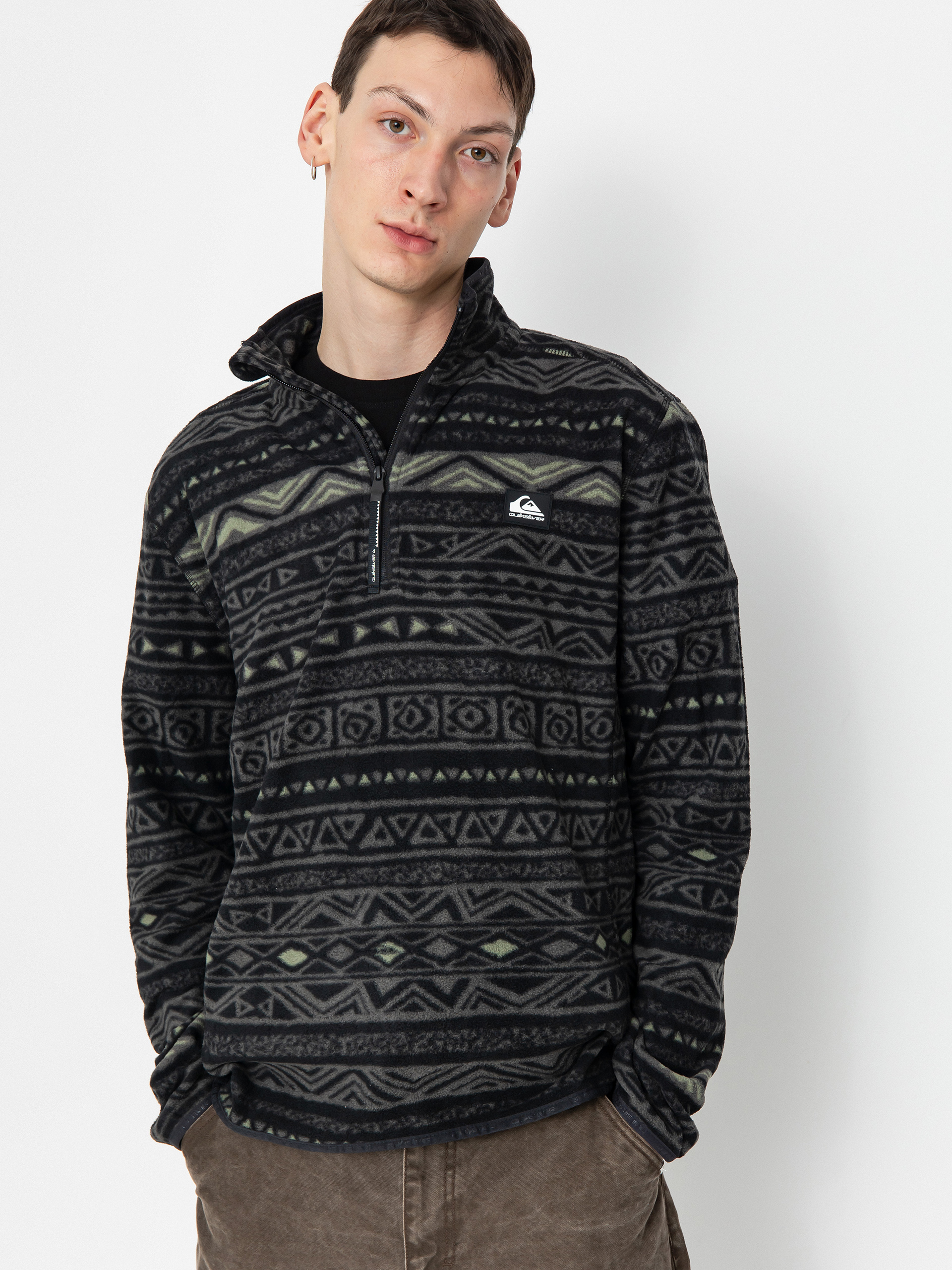 Quiksilver Aker Fleece Jacke (tribal heritage blk)