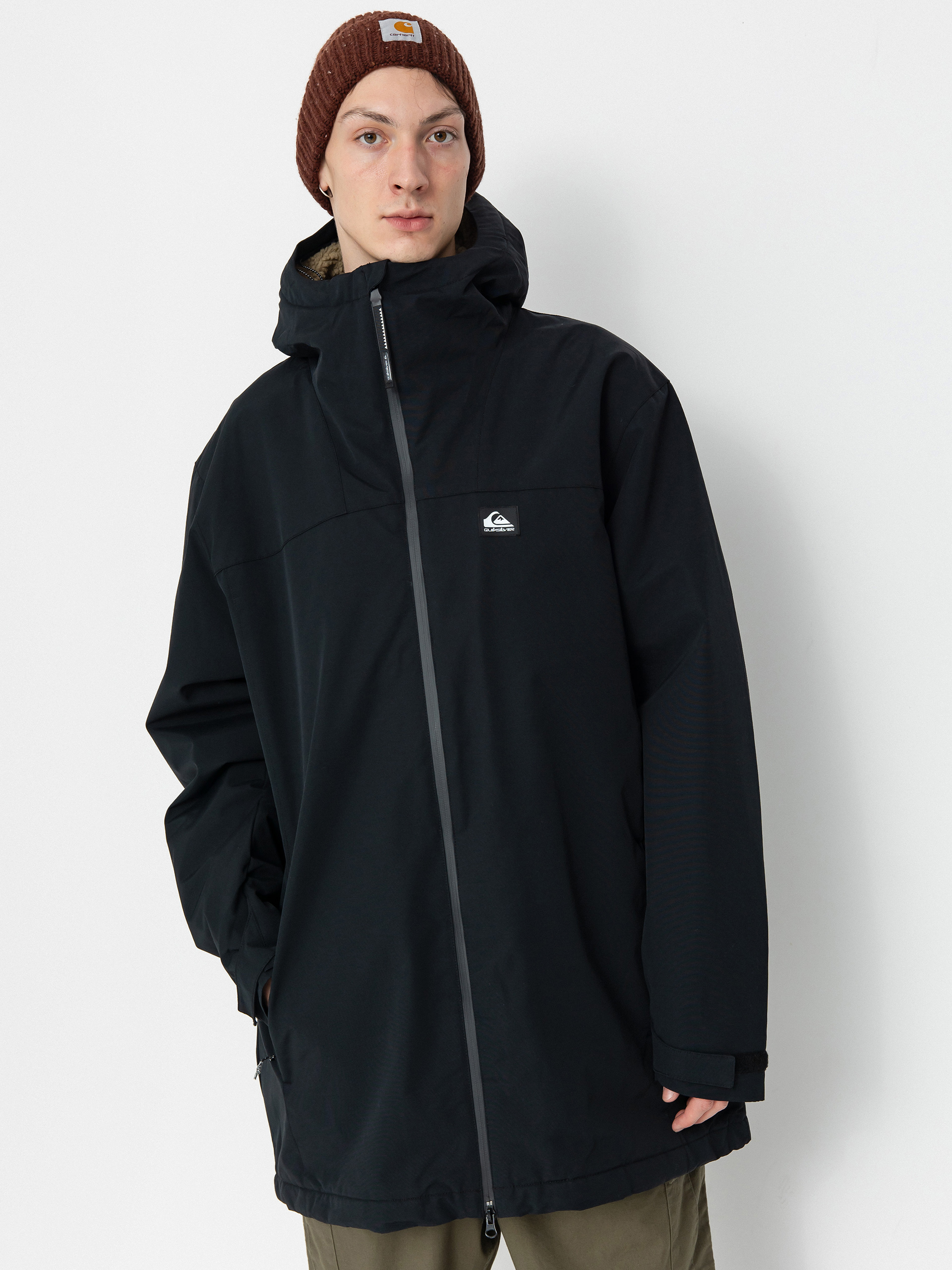Quiksilver Mens Black Hooded Windbreaker Overcast Quiksilver