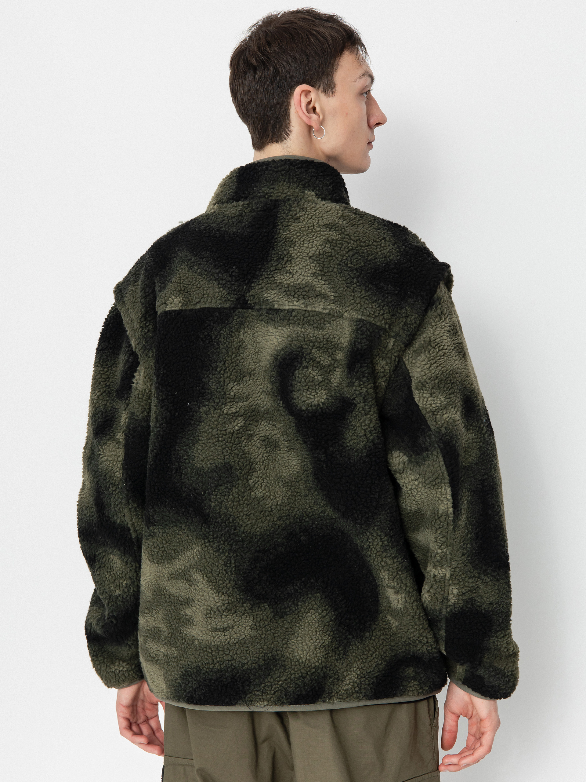 Mens DC Traverse Fleece  (olive overspray prnt)