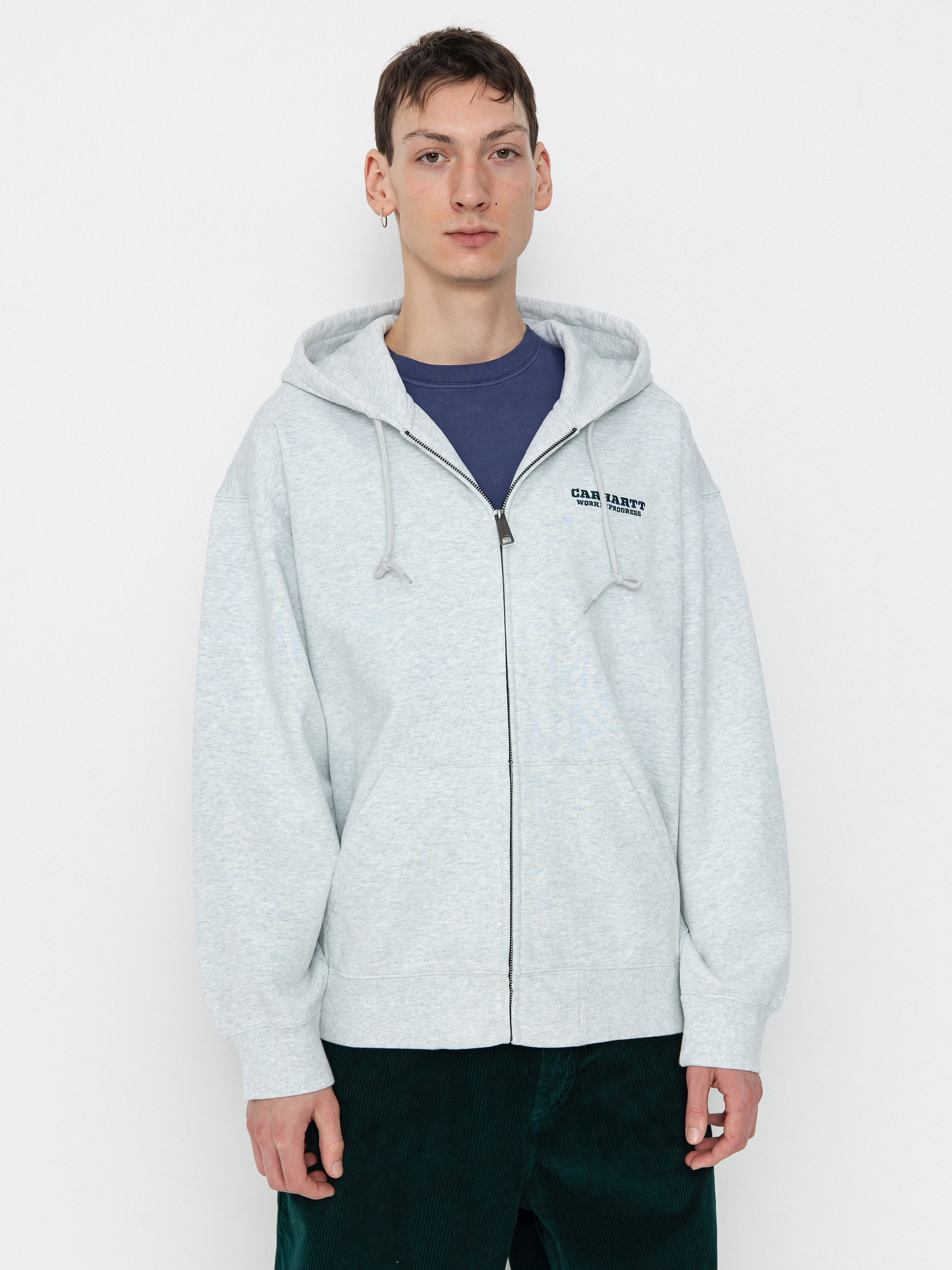 Carhartt WIP Hoodie Runaway ZHD - grey (ash heather/malachite)