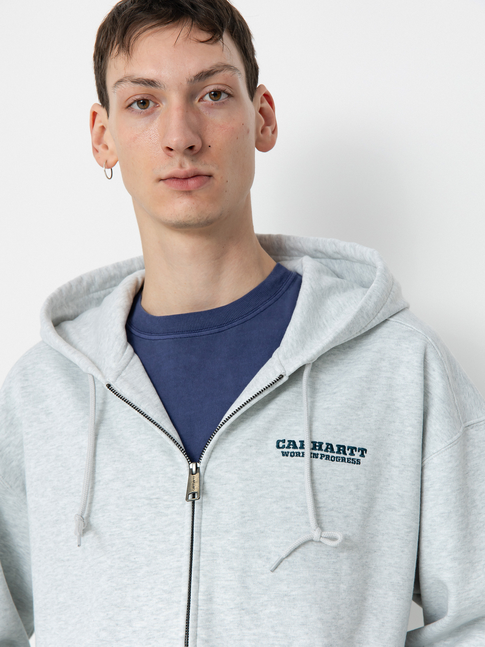 [Carhartt WIP]RUNAWAY パーカー Carhartt WIP Hoodie Runaway ZHD - grey (ash heather/malachite)