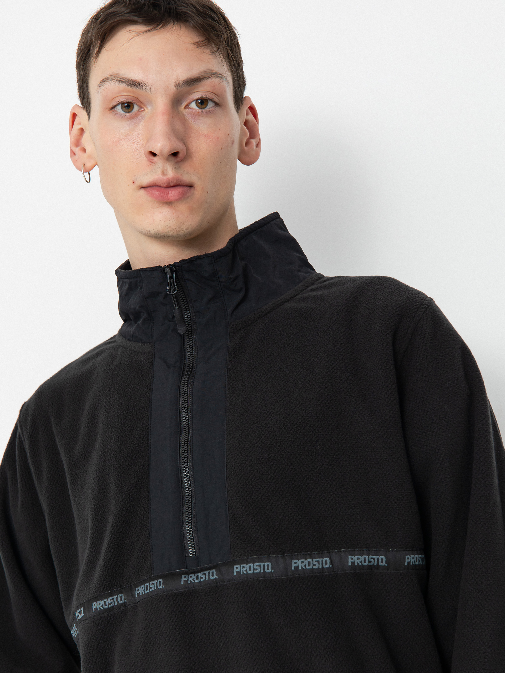 Prosto Nero Half Zip Sweatshirt (black)