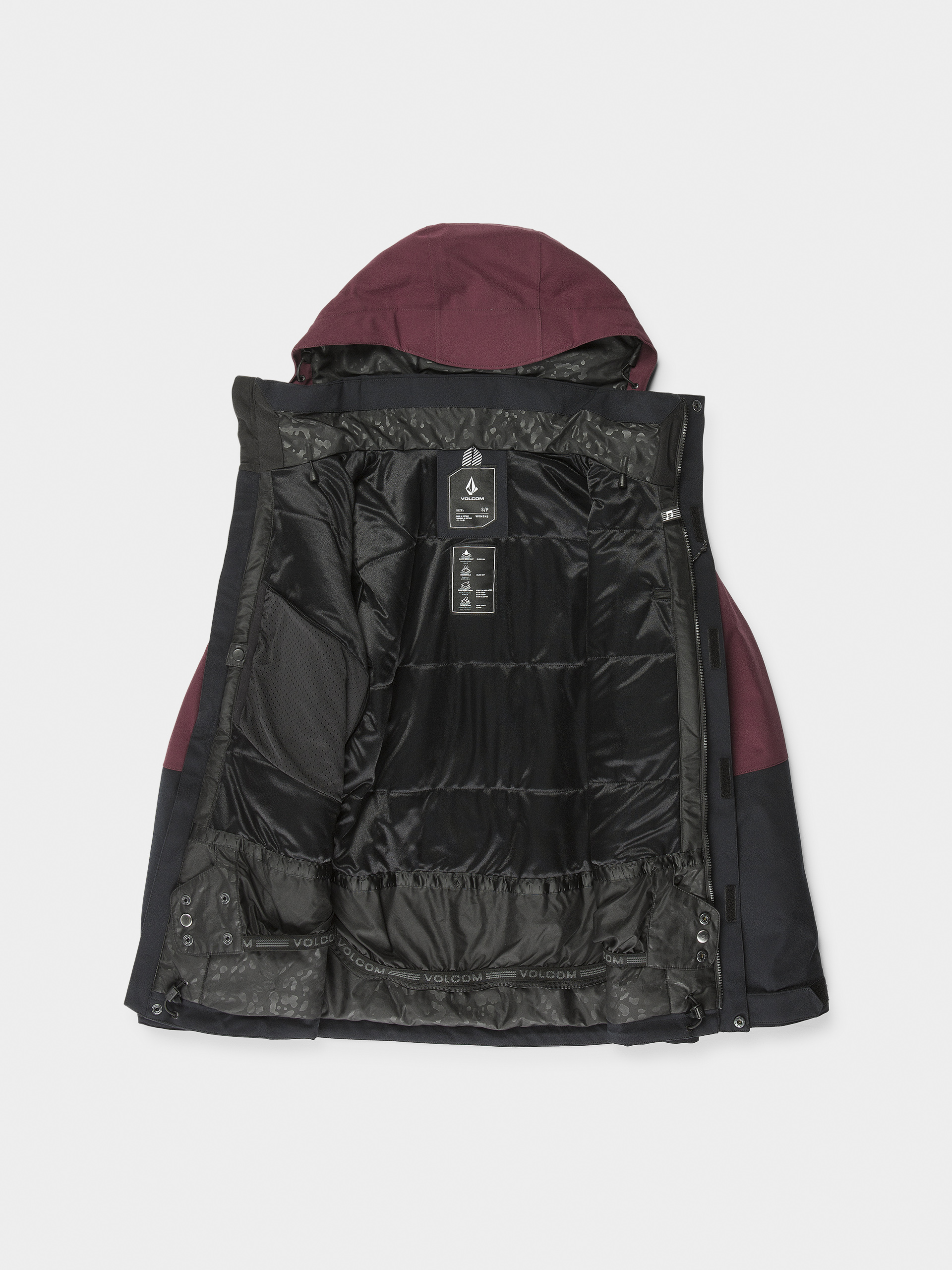 Damen Volcom Snowboard Jacke Shelter 3D Stretch (burgundy)