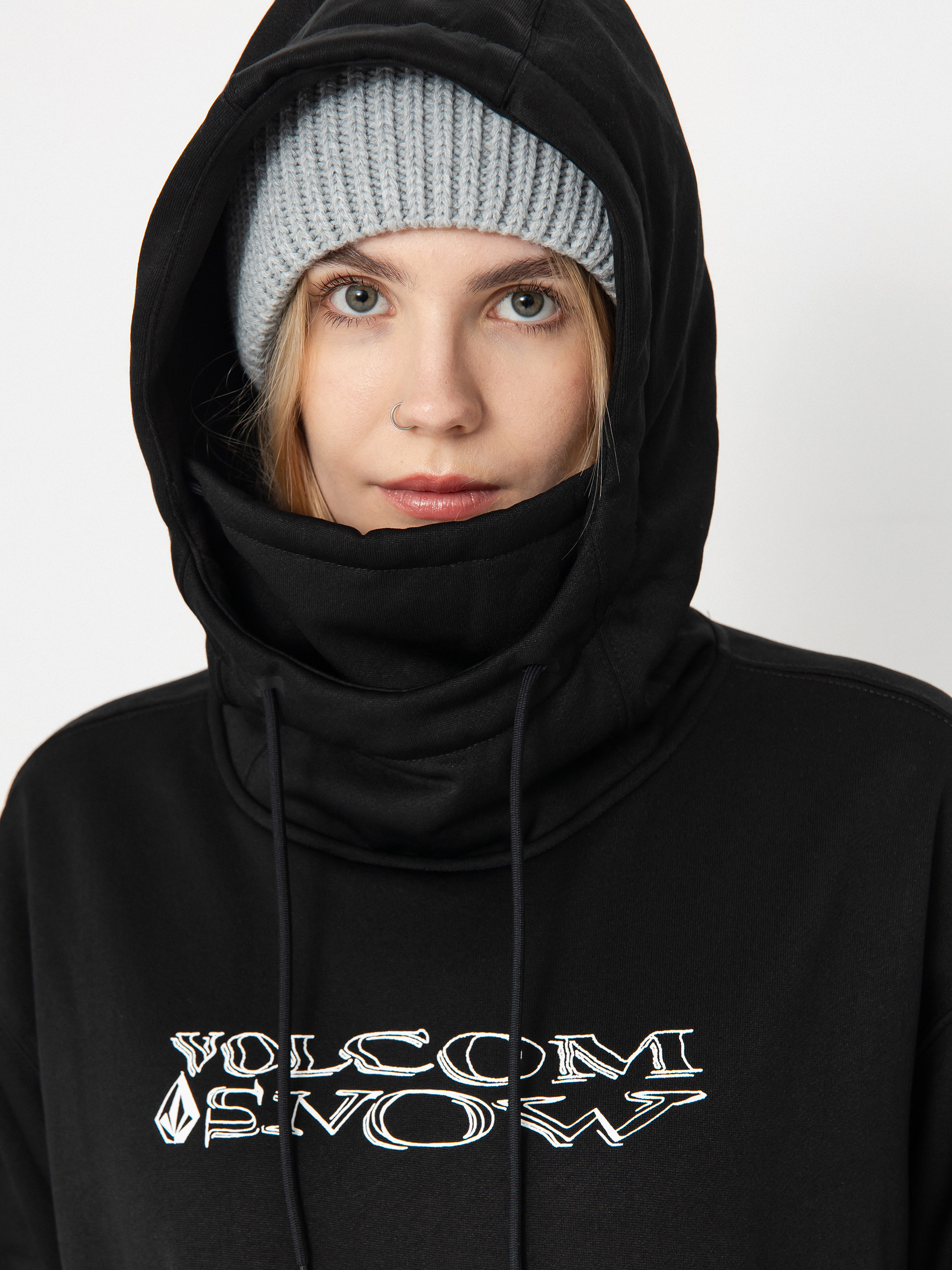 Womens Volcom Riding Hydro HD Active sweatshirt (black)