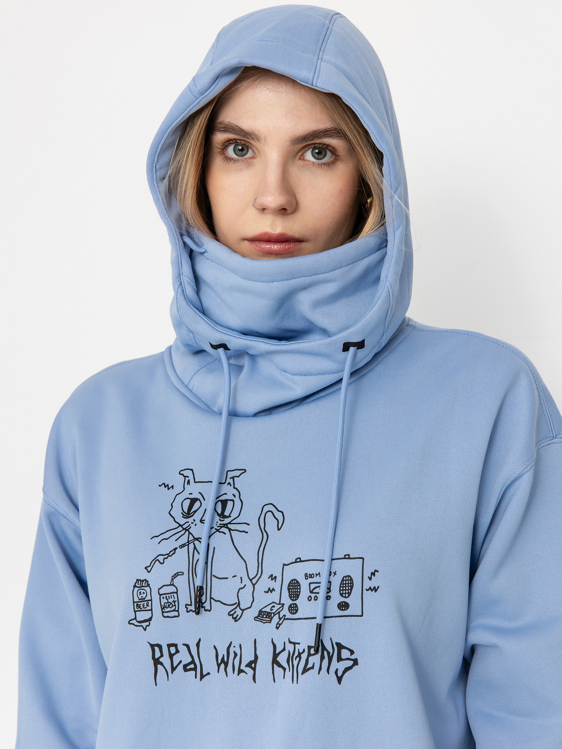 Damen Volcom Riding Hydro HD Aktives Sweatshirt (crystal blue)