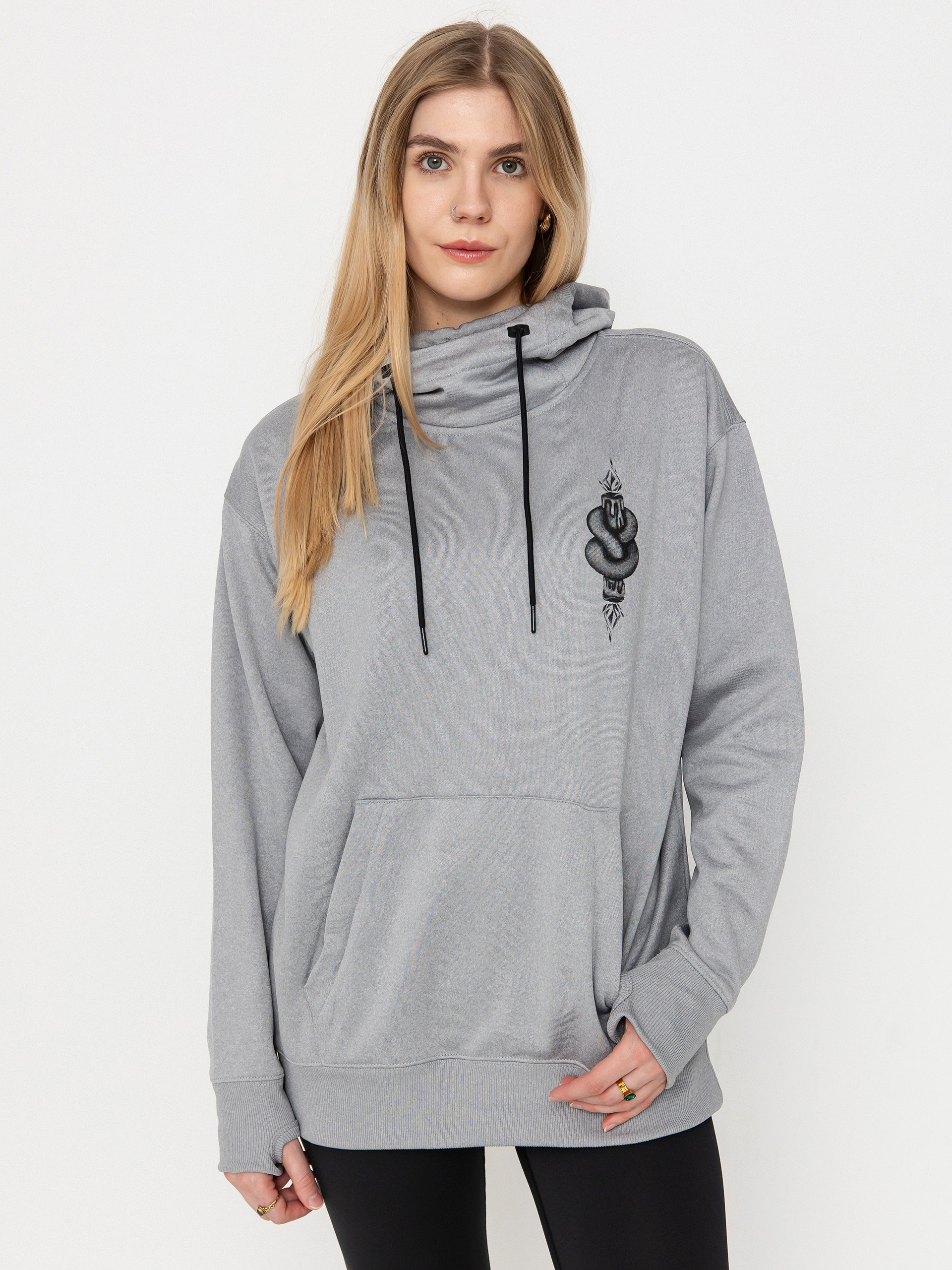 Damen Volcom Riding Hydro HD Aktives Sweatshirt (heather grey)