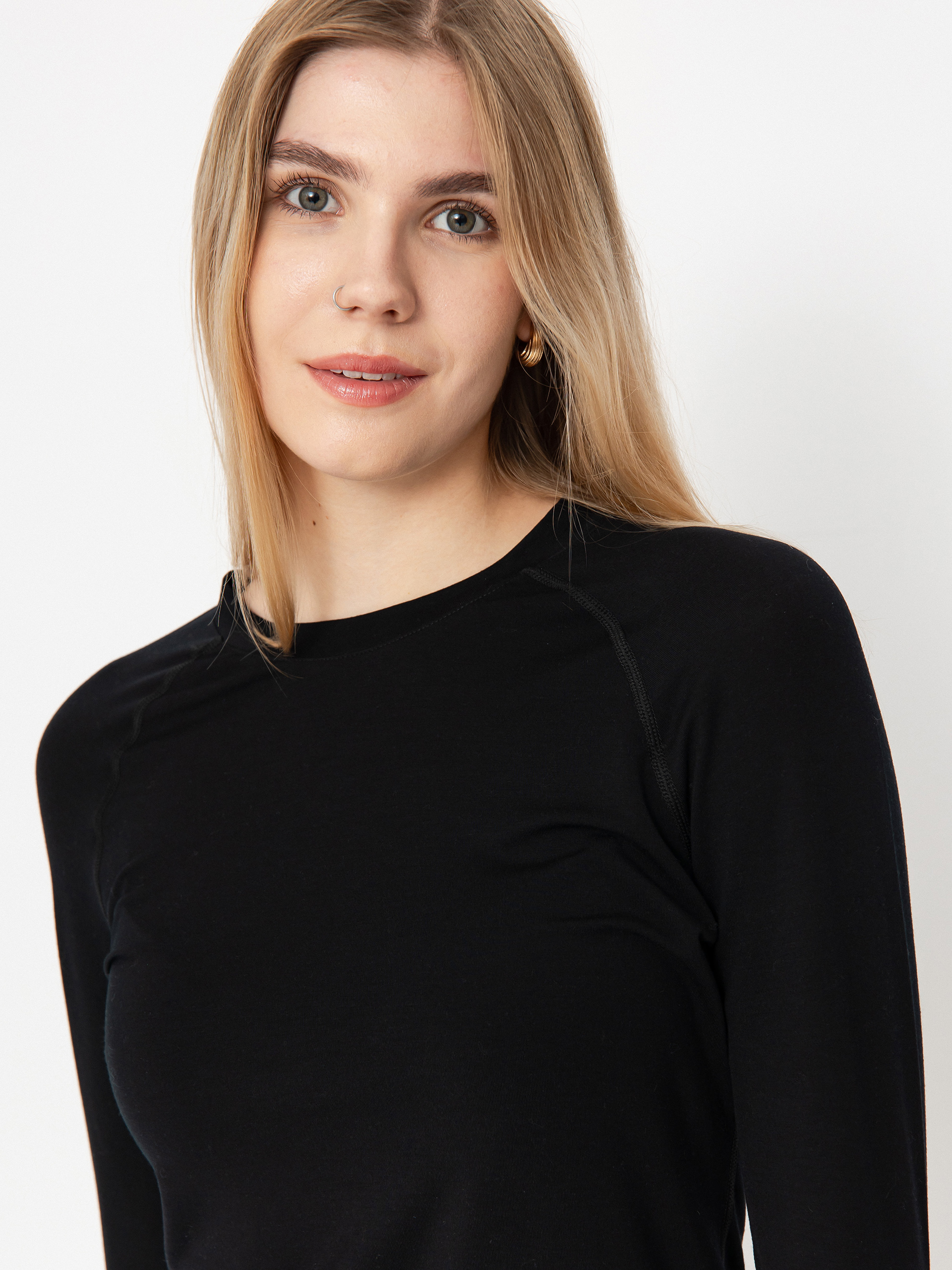 Damen Volcom Longsleeve Merino Blend Crew (black)