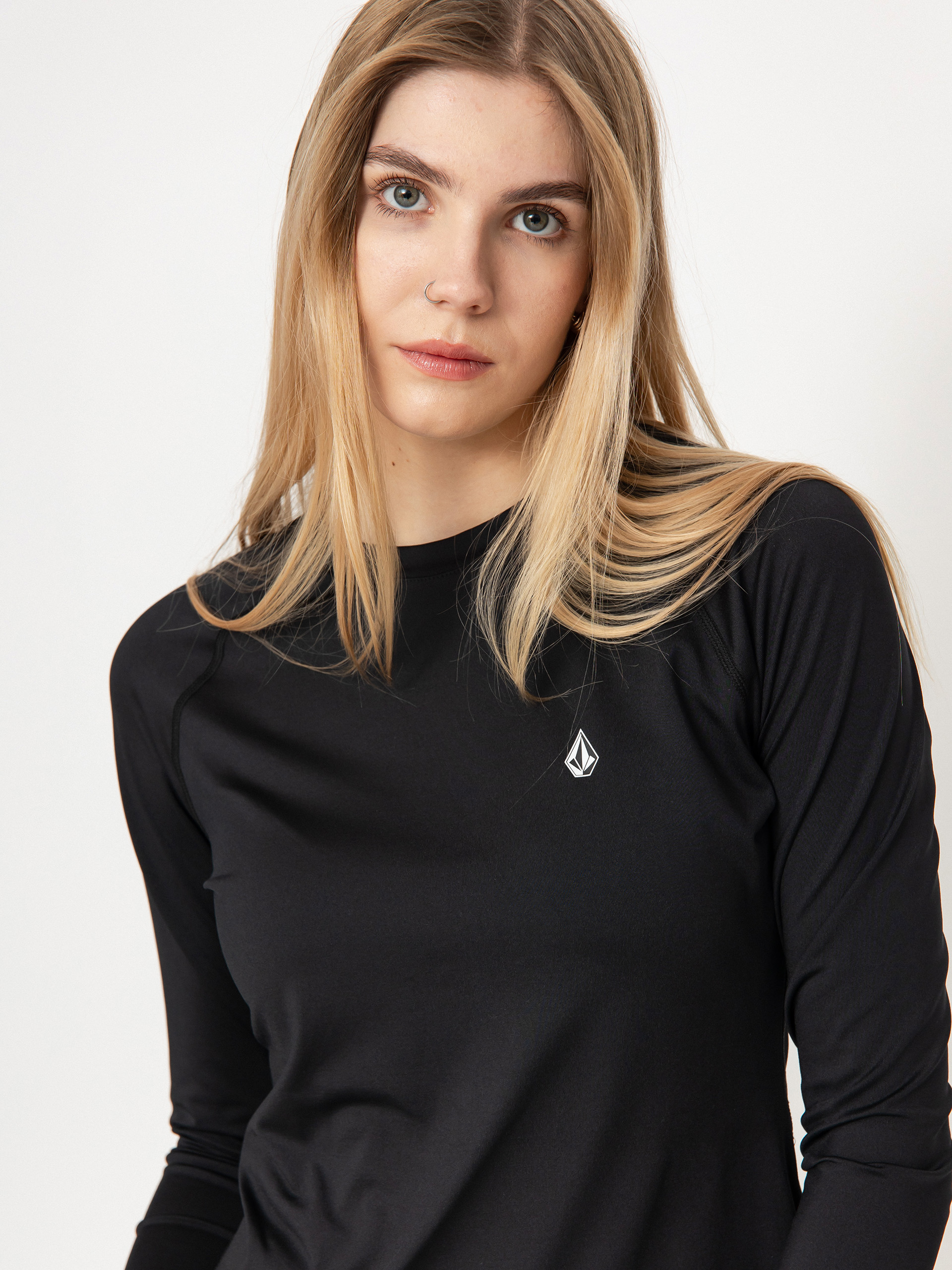 Damen Volcom Longsleeve V Science Crew (black)