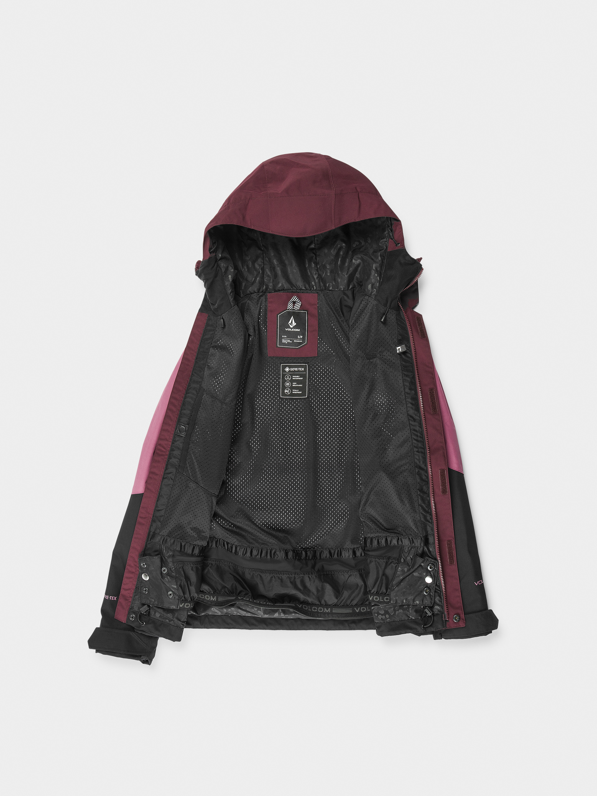 Womens Volcom Snowboard jacket V.Co Aris Gore Tex (burgundy)