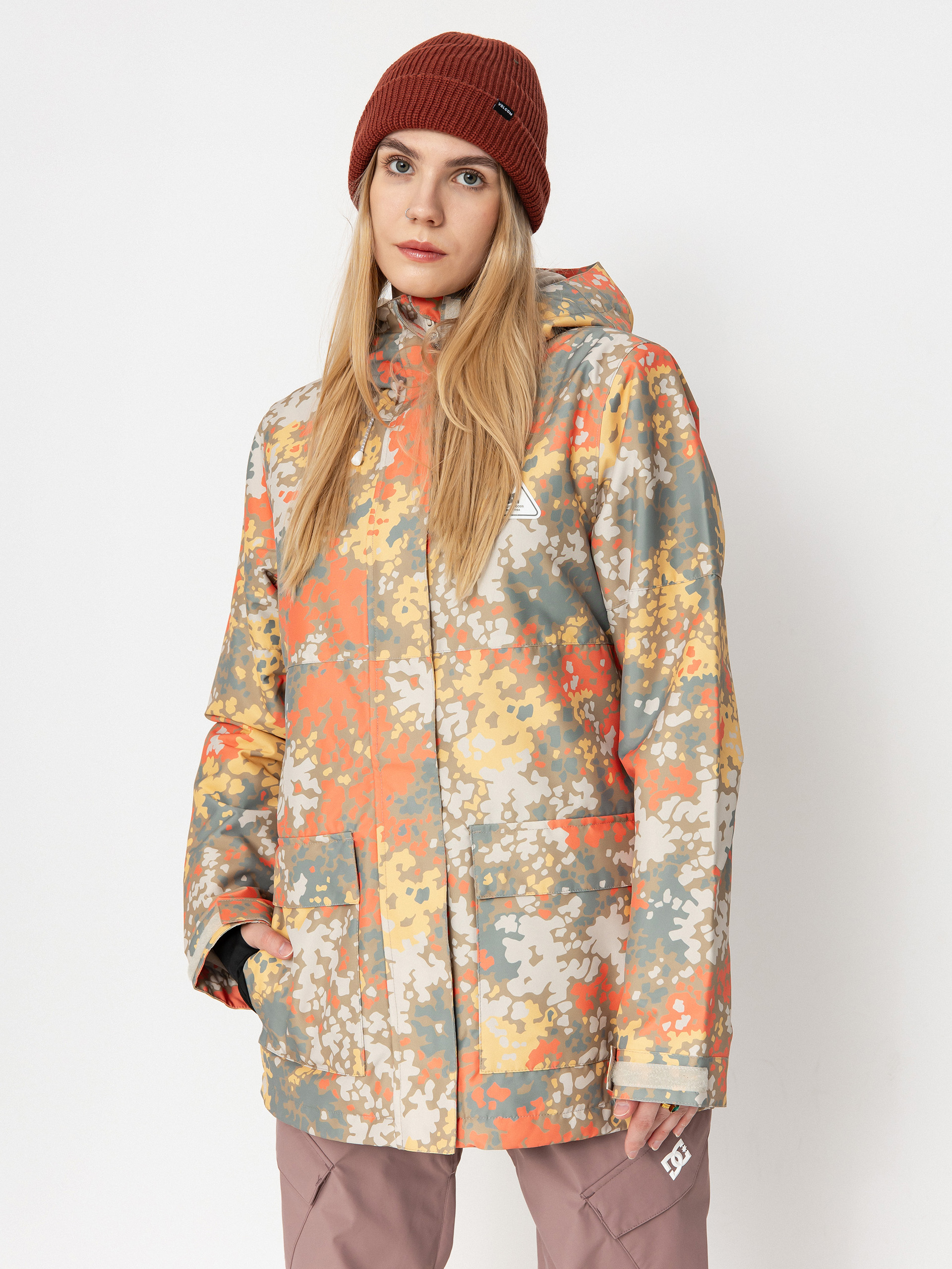 Womens DC Cruiser Snowboard jacket (fractal coral)