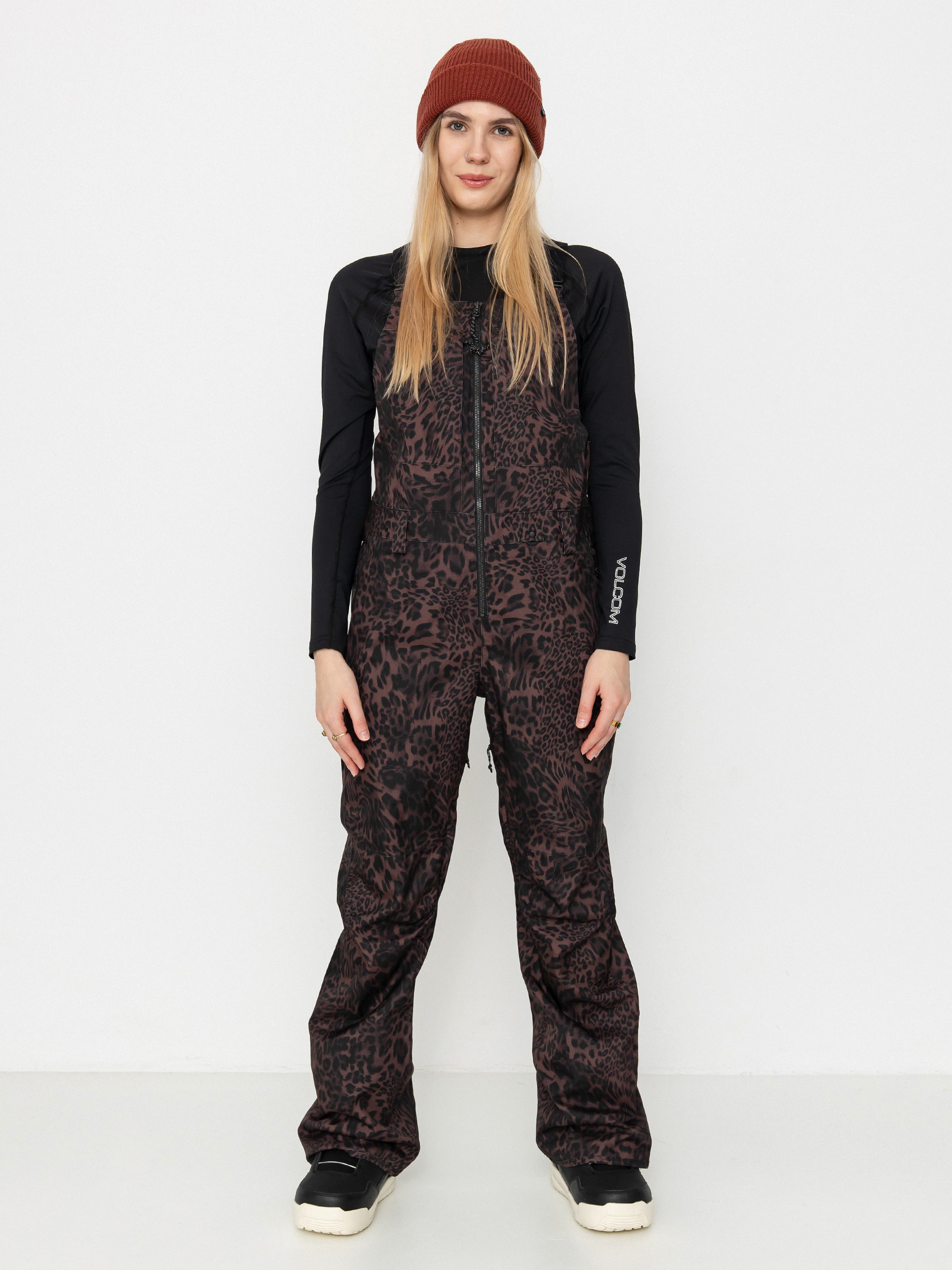 Damen Volcom Snowboard Hose Swift Bib Overall (leopard)