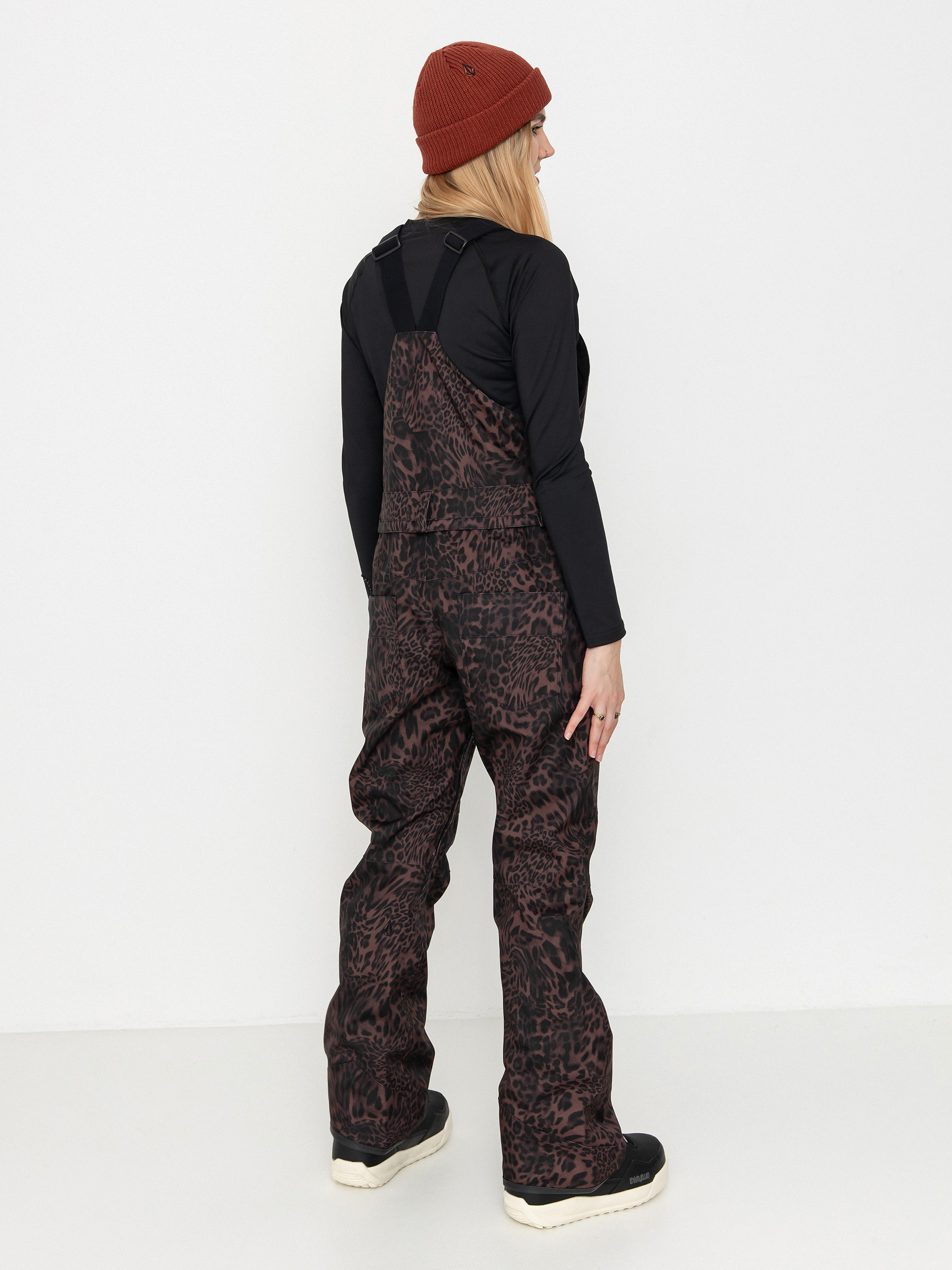 Damen Volcom Snowboard Hose Swift Bib Overall (leopard)