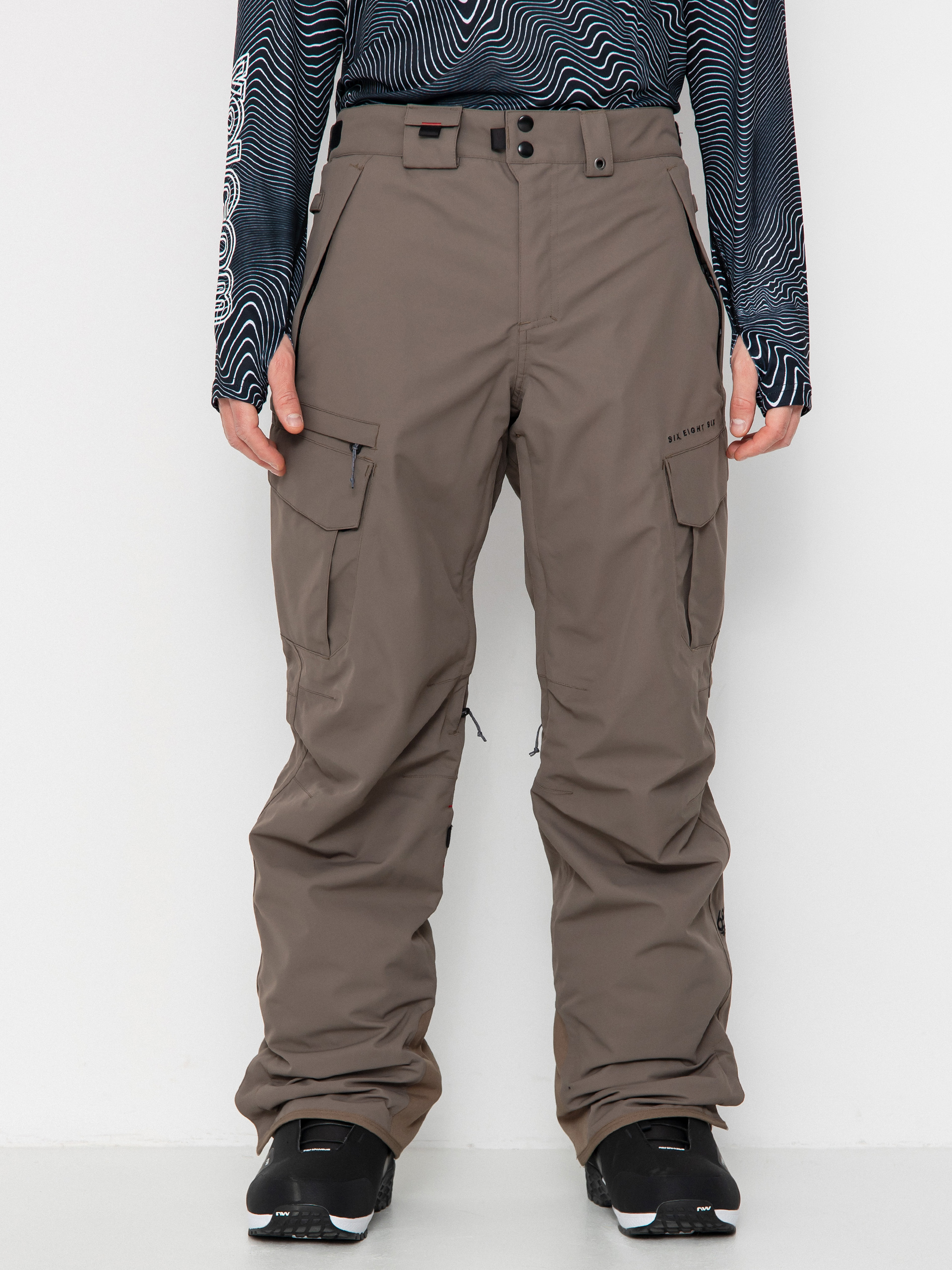 686 Smarty In Cargo Snowboard pants grey (tobacco)