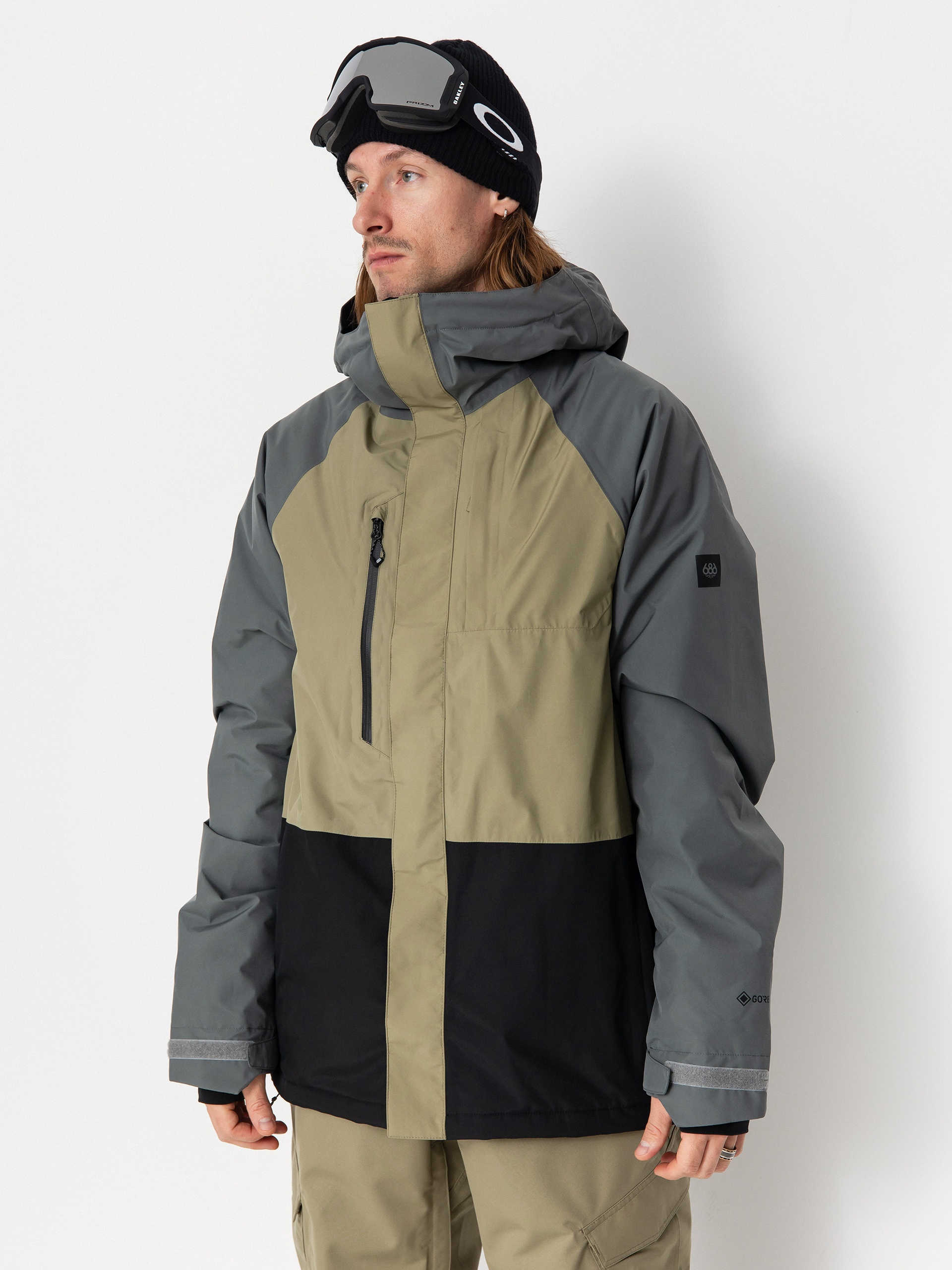Mens 686 Gore Tex Core Inslulated Snowboard jacket (rhino grey colorblock)