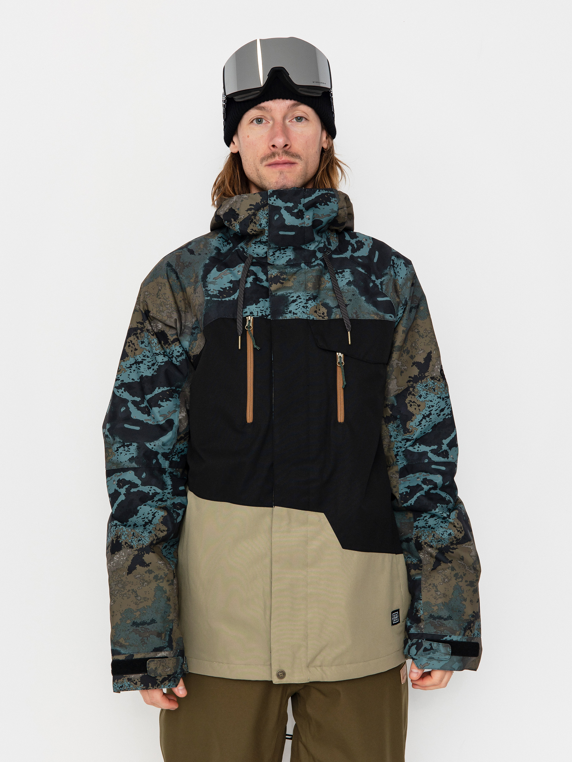 686 Geo Insulated Snowboard Jacke (cypress green hemisphere colorblock)