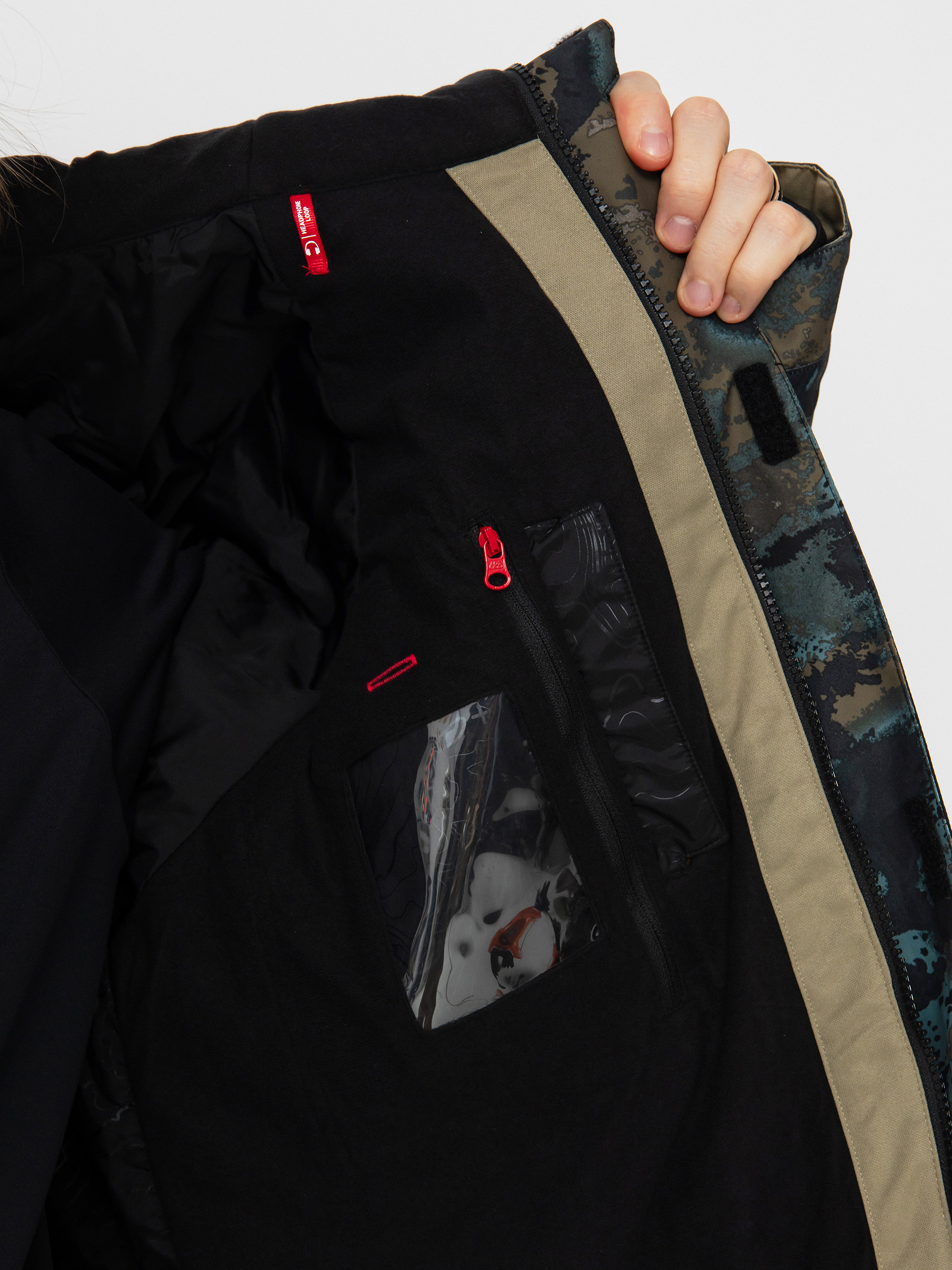 Mens 686 Geo Insulated Snowboard jacket (cypress green hemisphere colorblock)