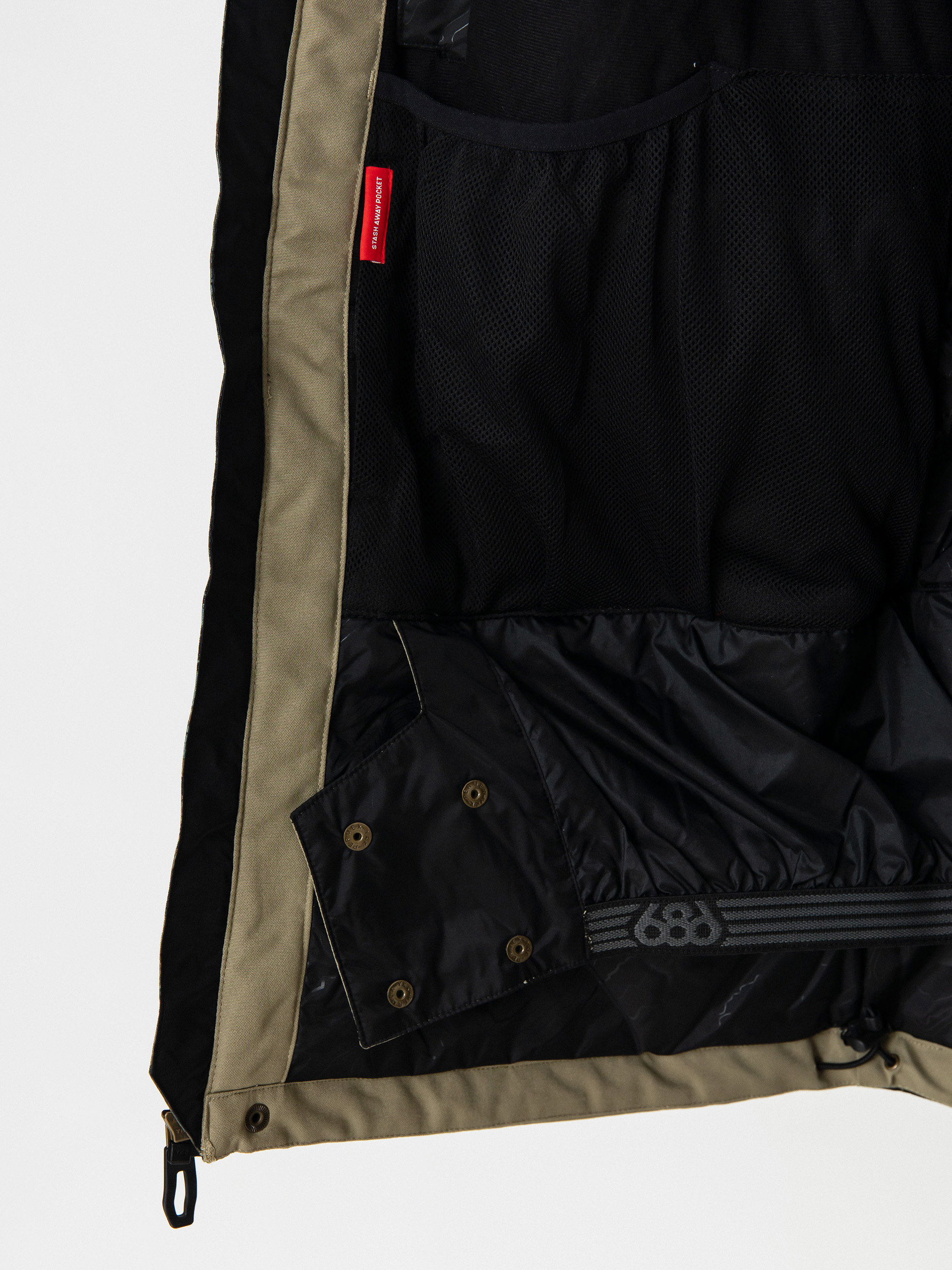 Mens 686 Geo Insulated Snowboard jacket (cypress green hemisphere colorblock)