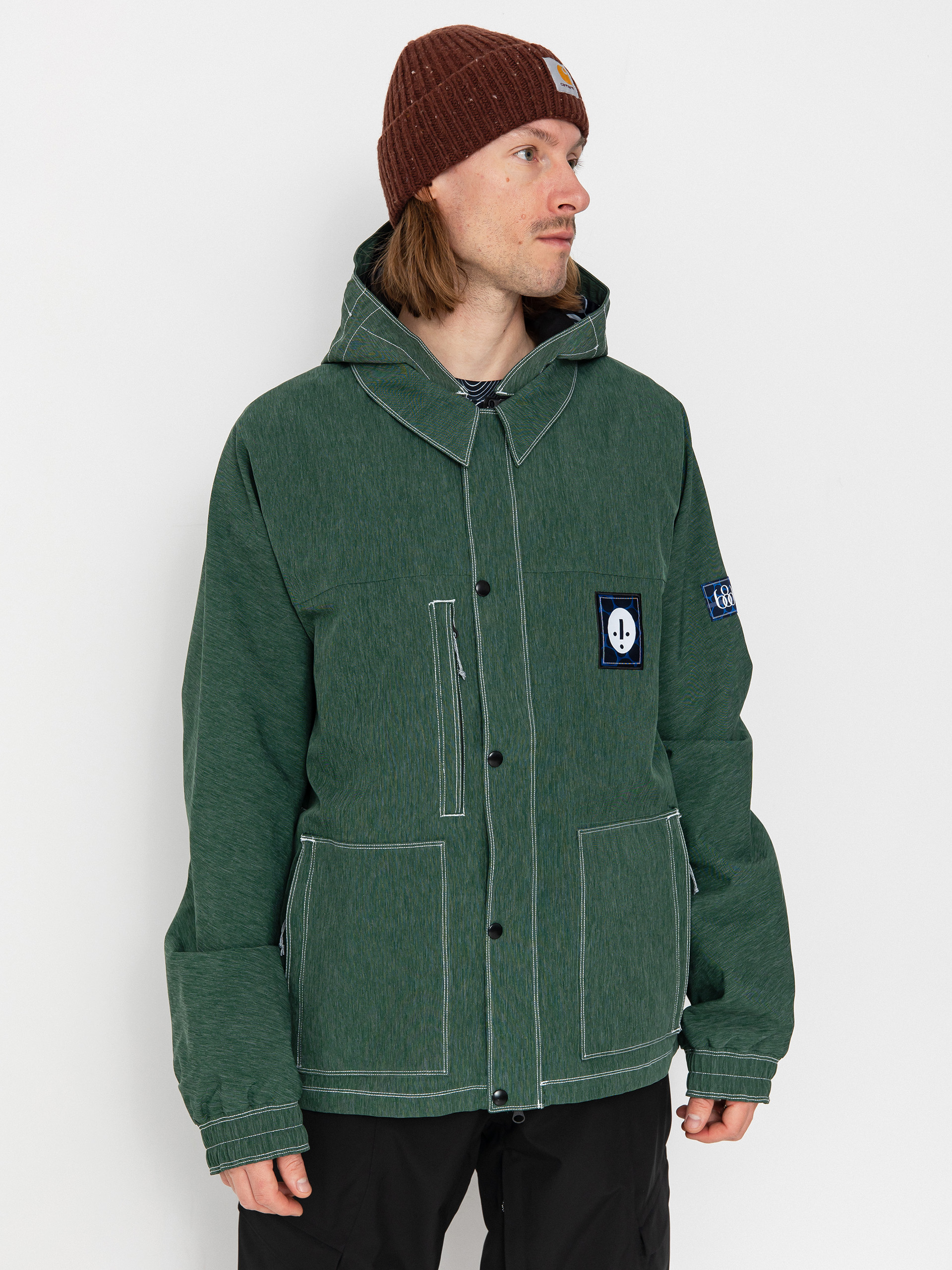 Mens 686 Dojo Snowboard jacket (forest green denim)