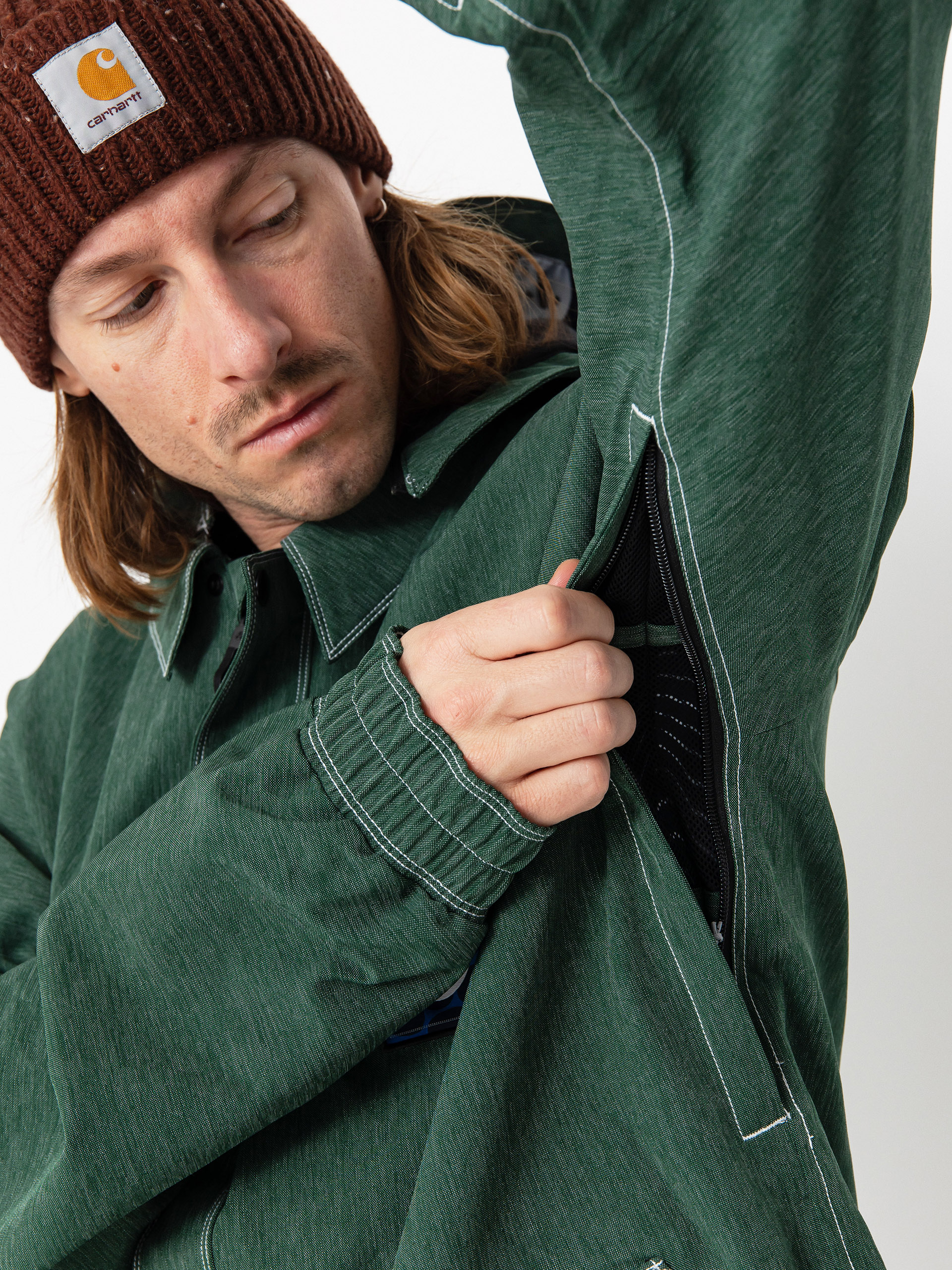 Mens 686 Dojo Snowboard jacket (forest green denim)