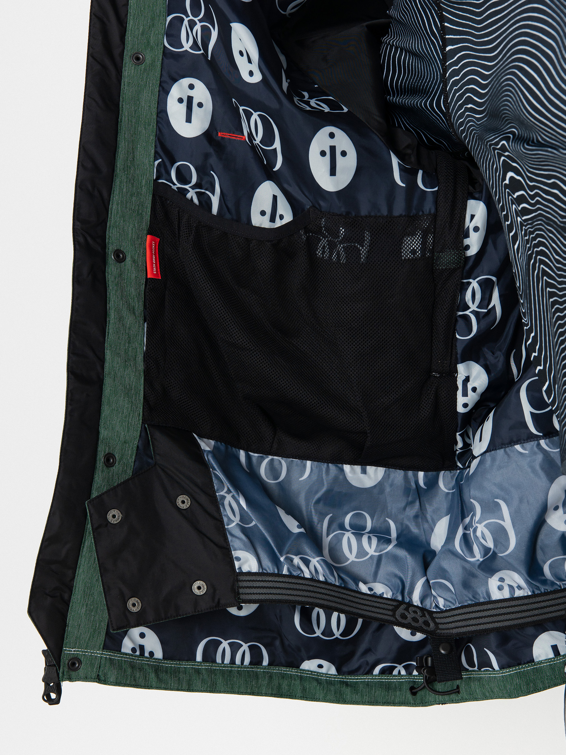 Mens 686 Dojo Snowboard jacket (forest green denim)