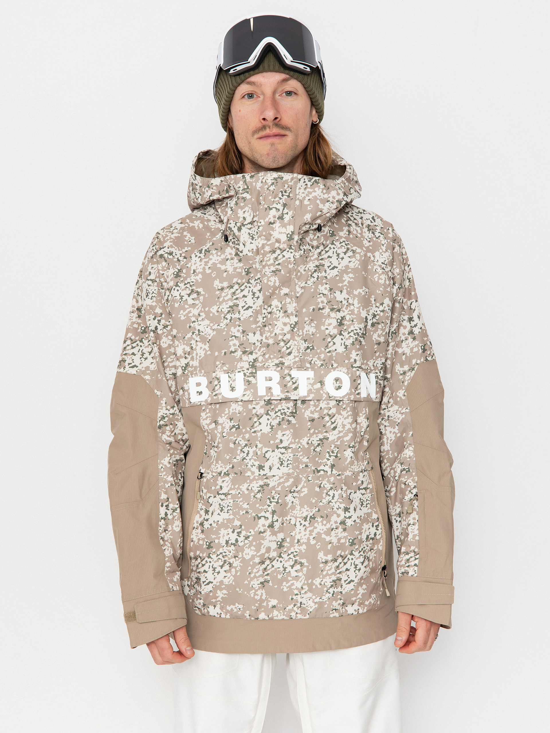 Herren Burton Snowboard Jacke Frostner Anorak (snowfall camo/summit taupe)