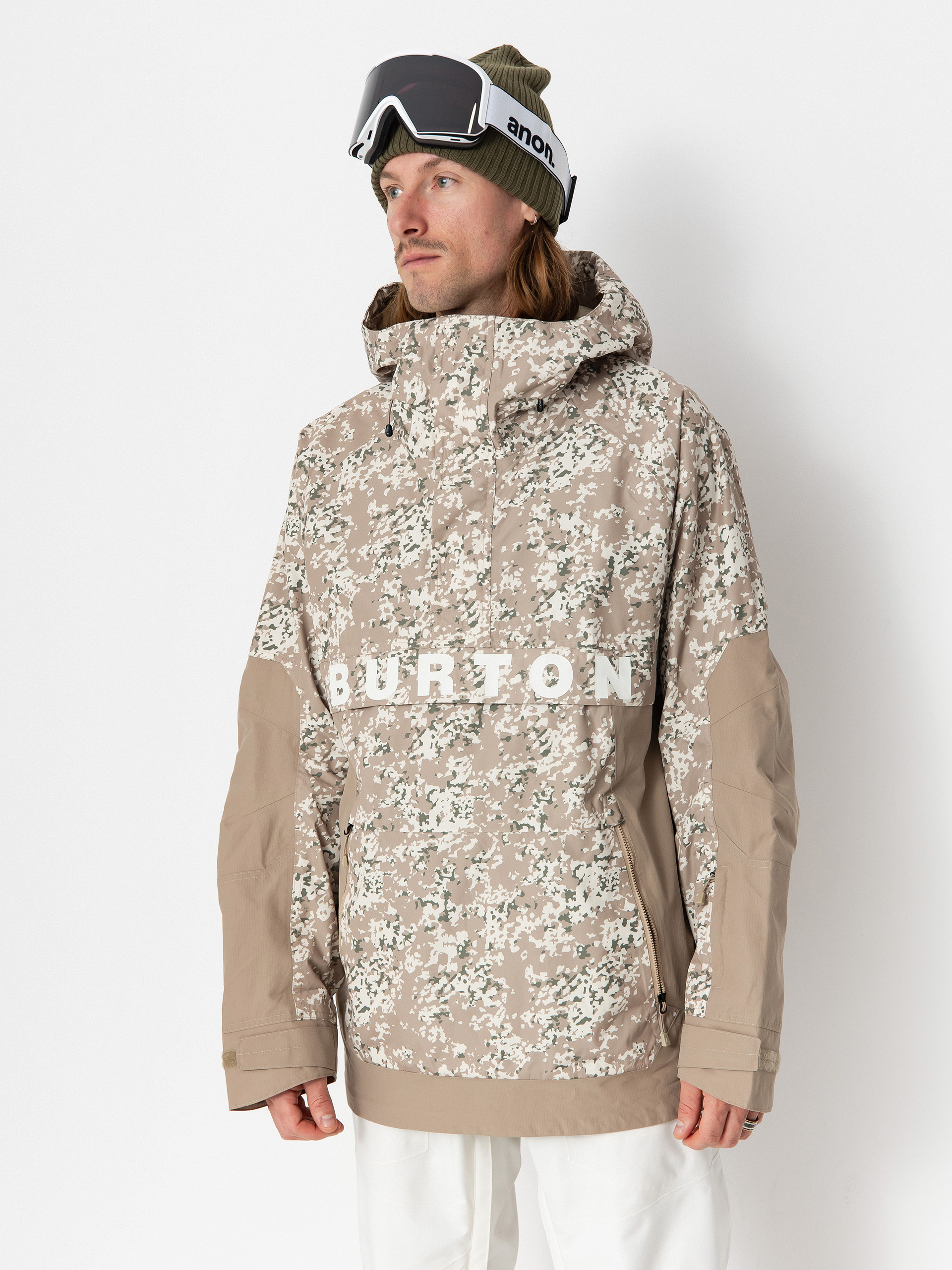 Herren Burton Snowboard Jacke Frostner Anorak (snowfall camo/summit taupe)