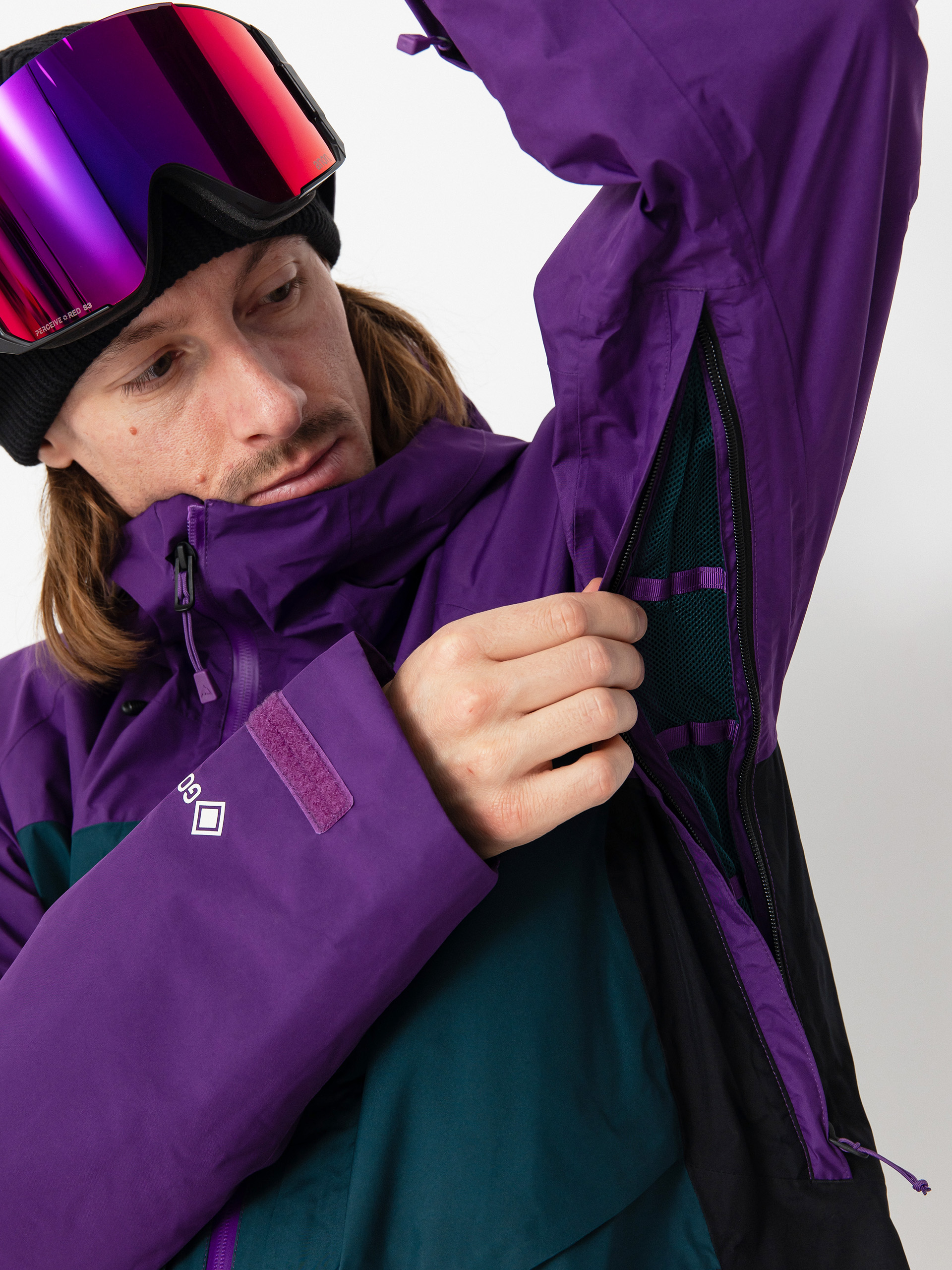 Herren Burton Snowboard Jacke Pillowline Gore Tex (impprl/depemd/trublk)