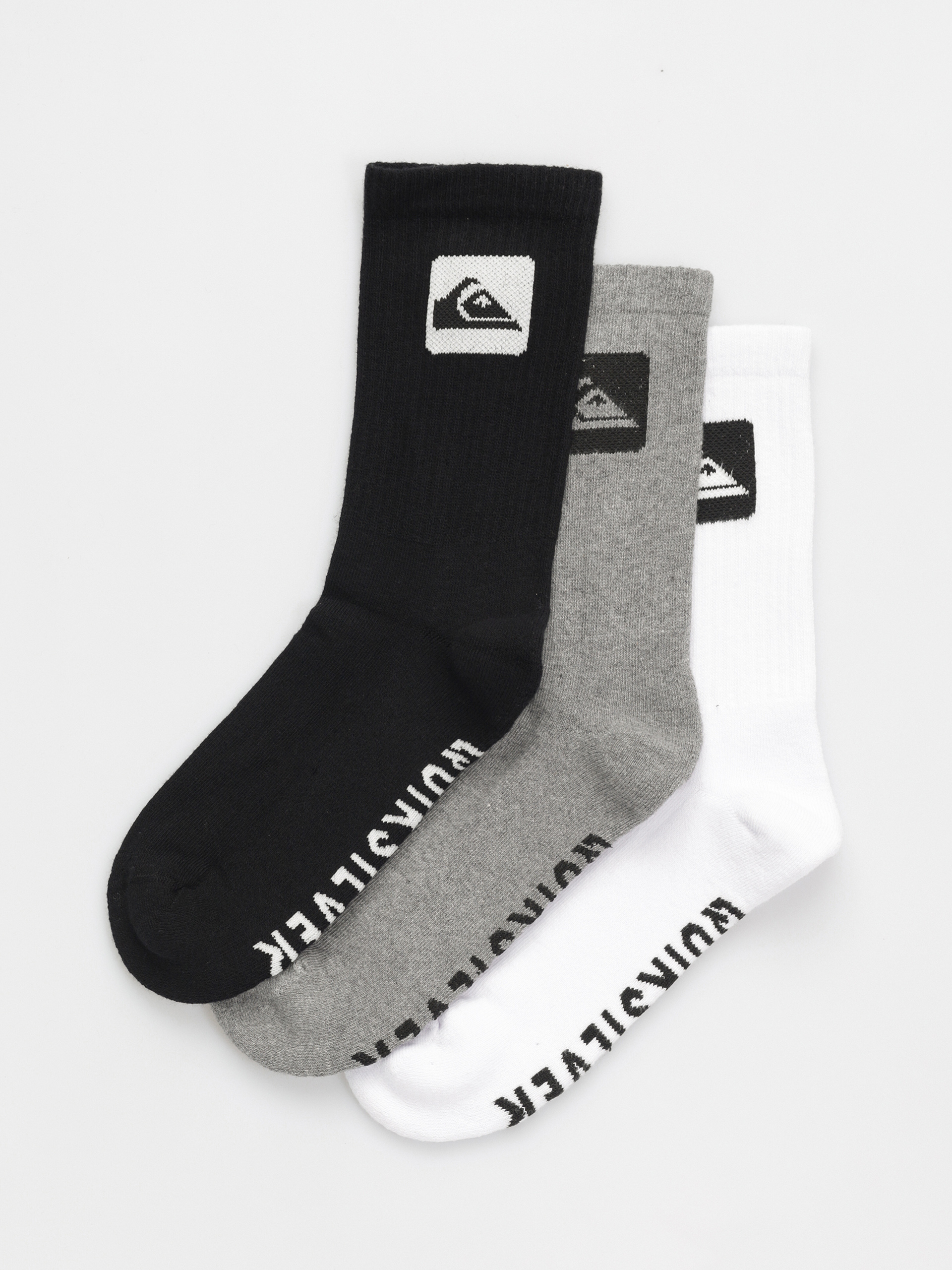 Quiksilver Socken 3 Crew Pack (black/grey/white)