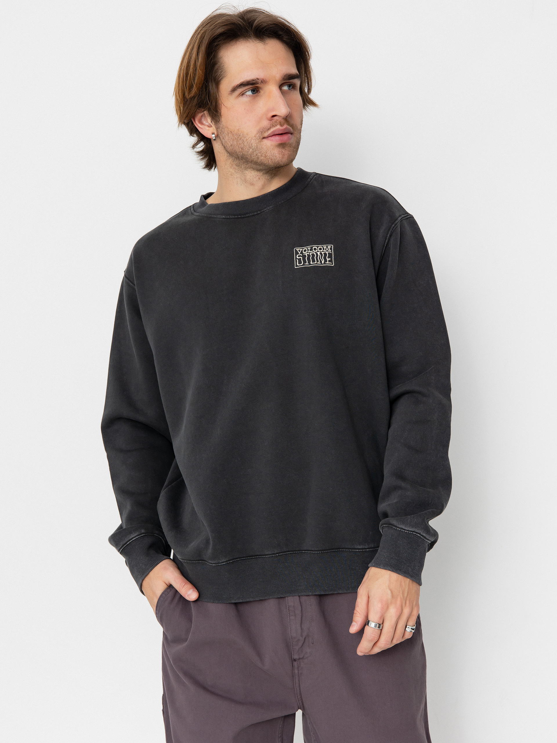 Volcom Backwash Crew Sweatshirt (asphalt black)