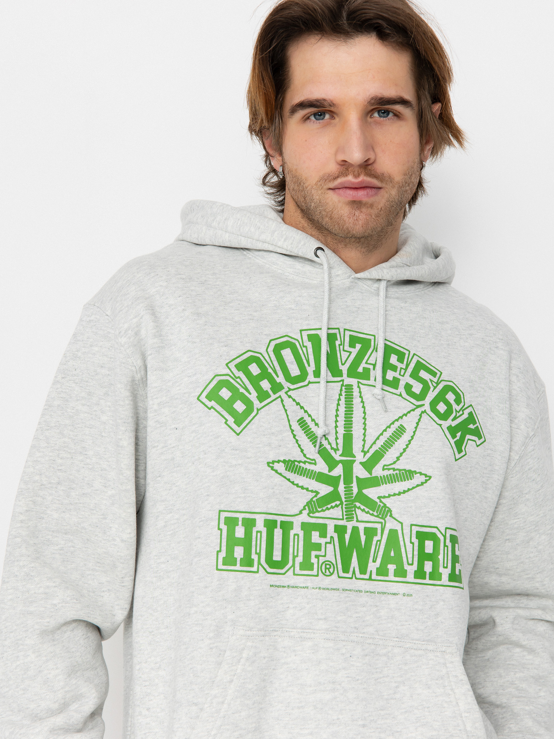 HUF Hoodie X Bronze Plantware HD (ash)