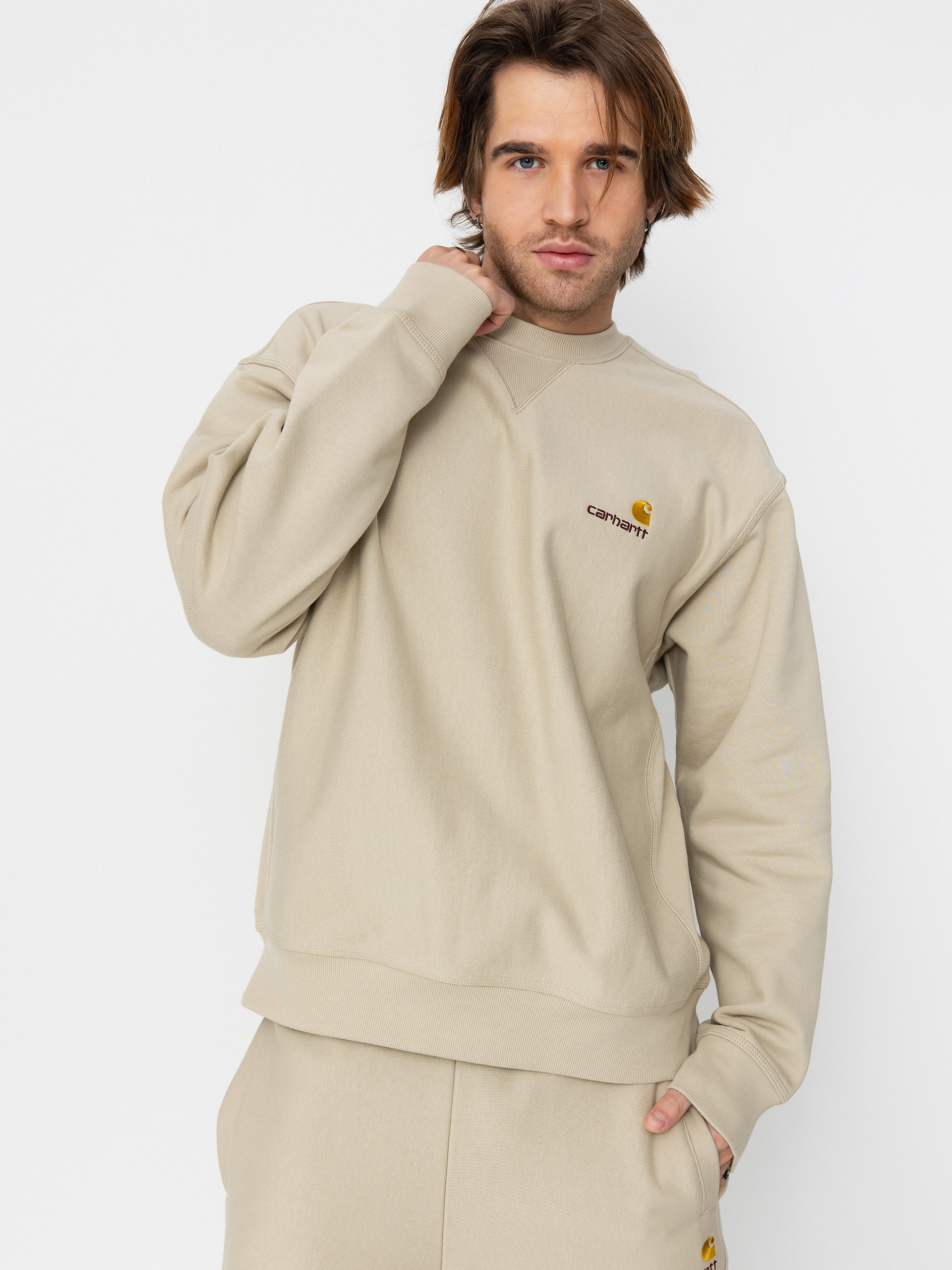 Carhartt WIP Sweatshirt American Script (fleur de sel)