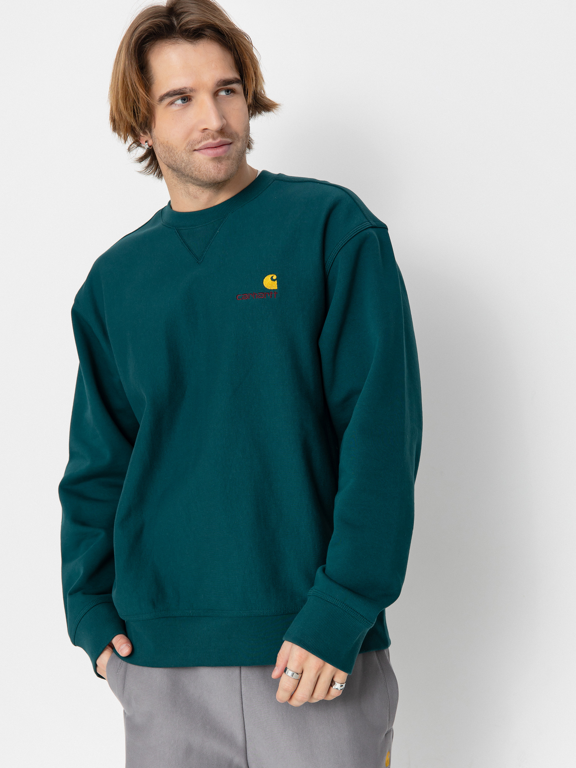 Carhartt WIP Sweatshirt American Script (malachite)