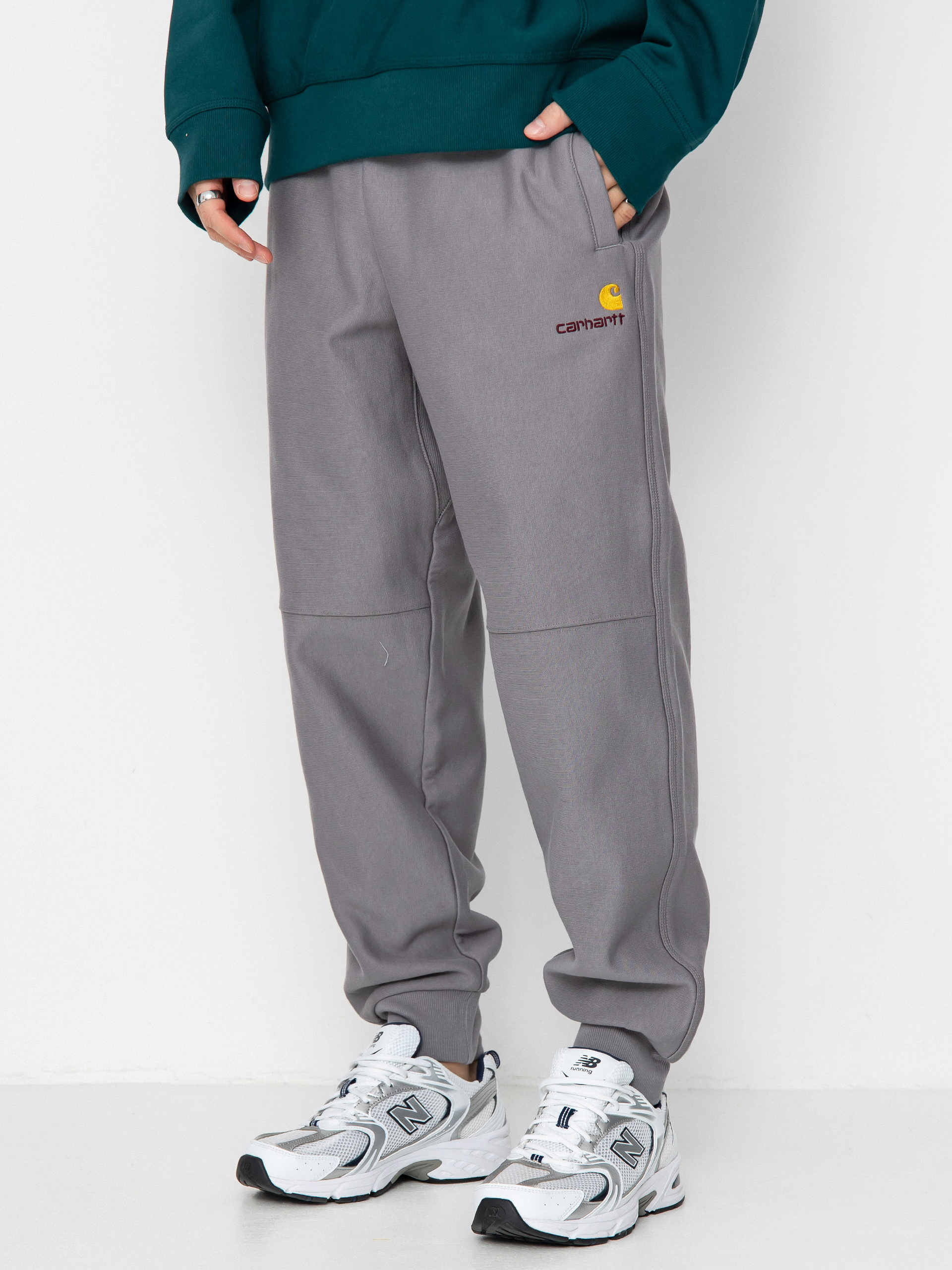 Carhartt WIP Pants American Script Jogging - grey (yosemite)