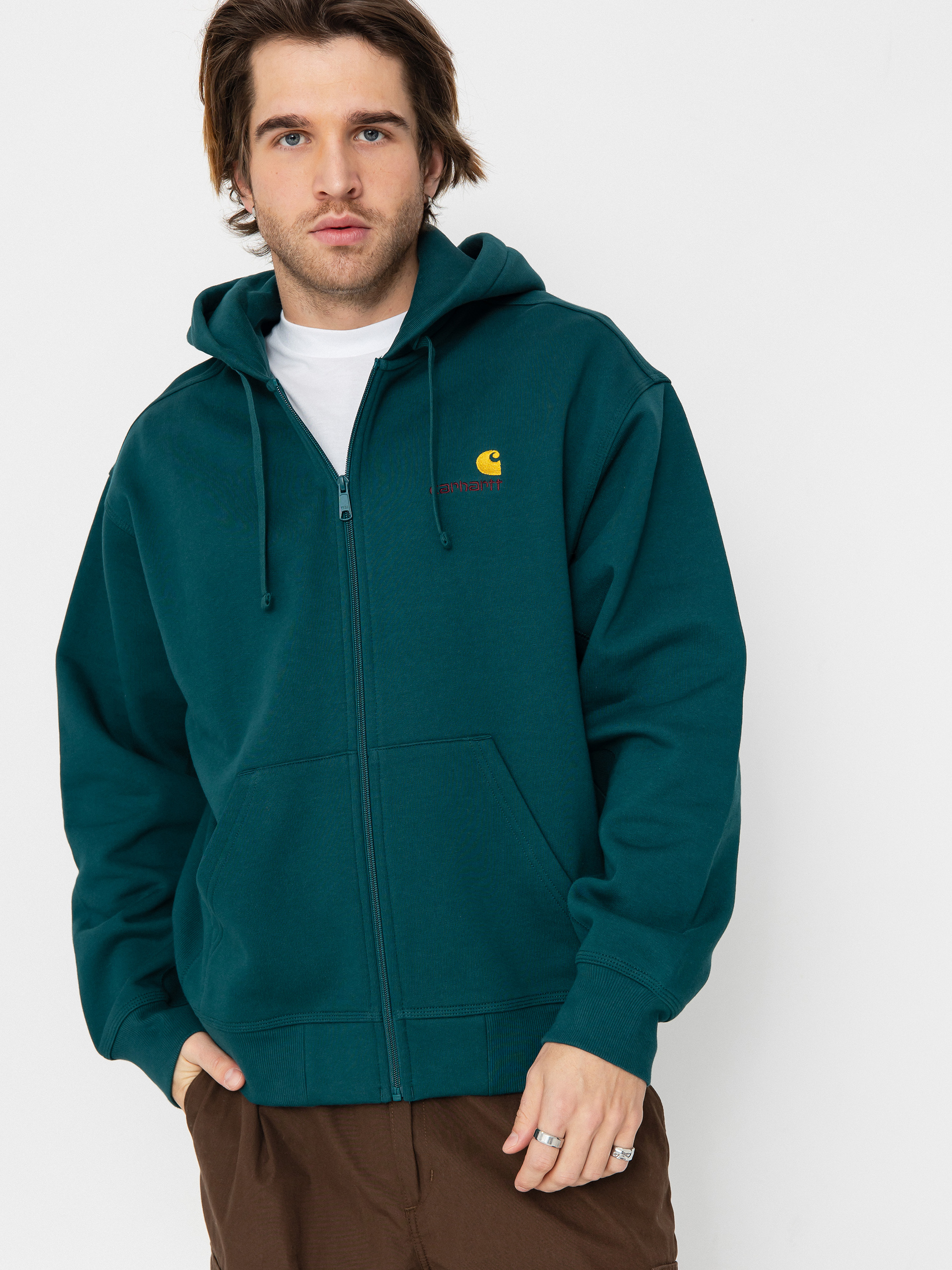 Carhartt WIP American Script ZHD Hoodie - green (conifer)