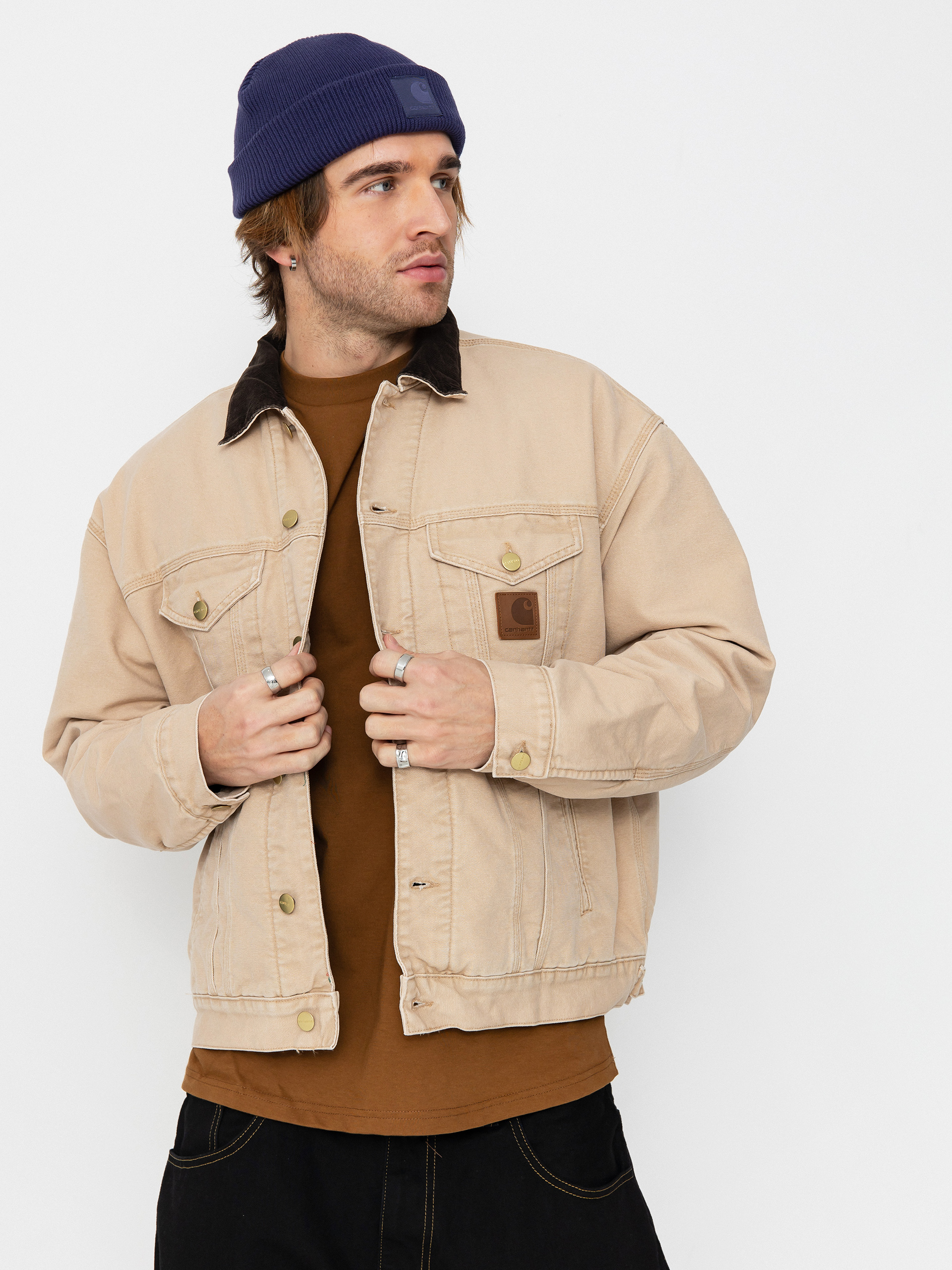 Carhartt WIP Jacket Dayton Trucker - brown, beige (dusty h